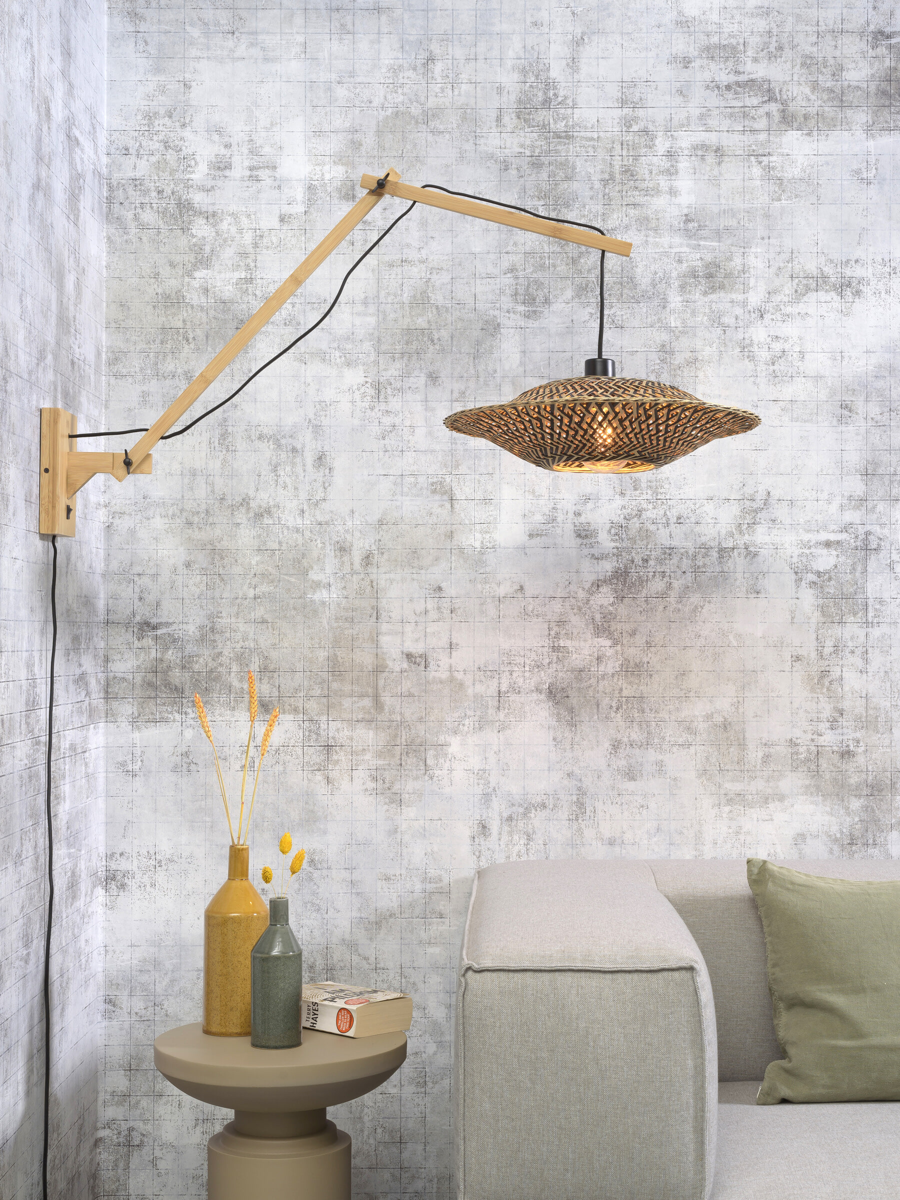GOOD&MOJO Wandlamp 'Bali' Large, Bamboe, kleur Naturel