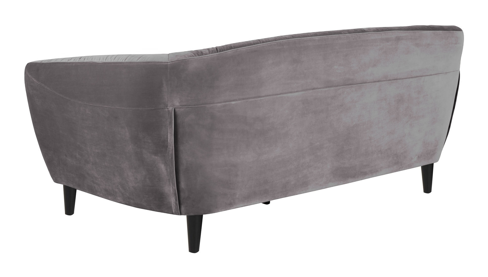 Bank 'Loes' 2-zits, Velvet, kleur donkergrijs