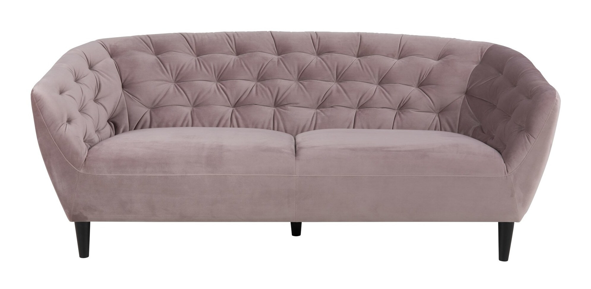 Bendt Bank 'Loes' 3-zits, Velvet, kleur roze