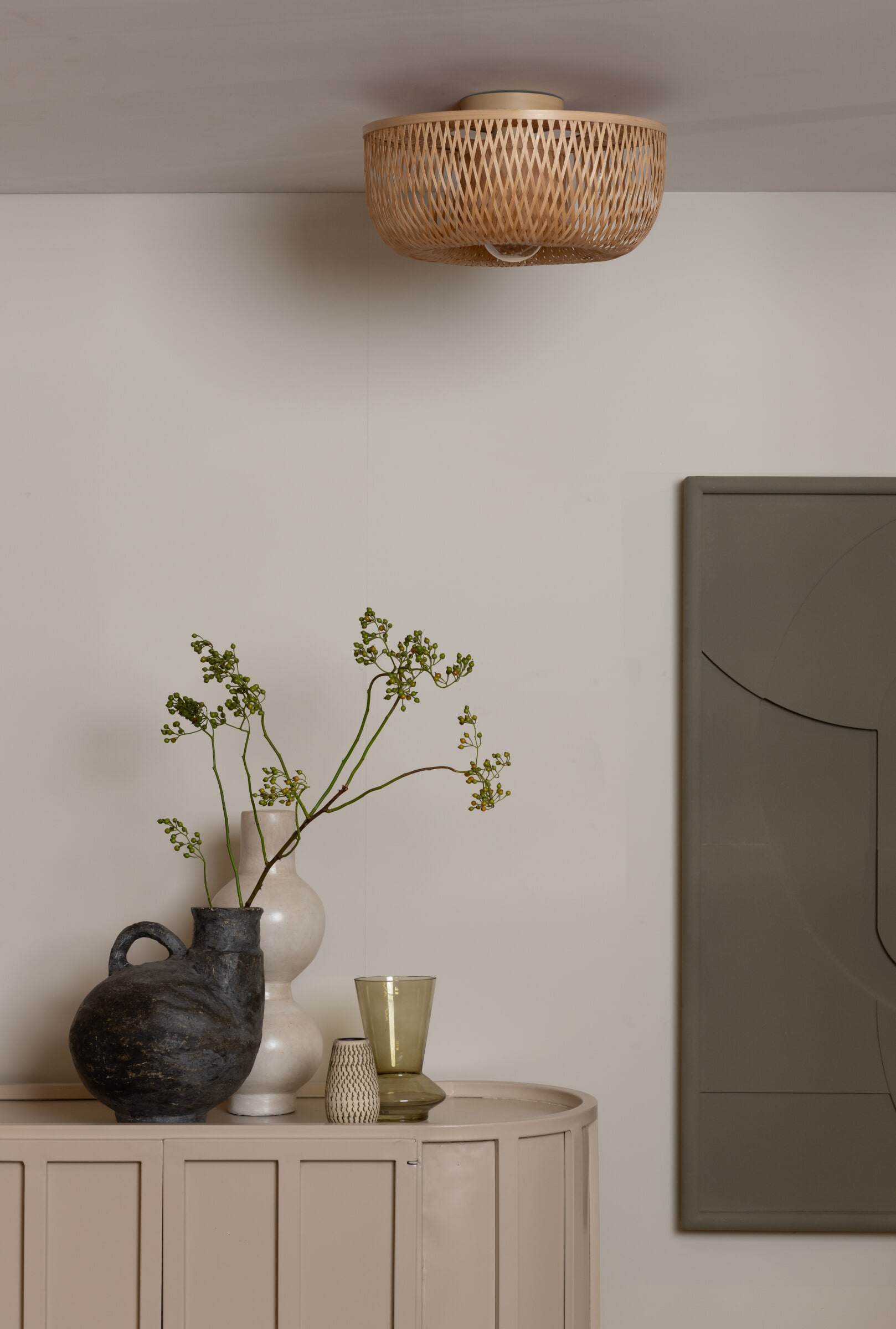 GOOD&MOJO Plafondlamp 'Barbados' Bamboe, 35cm, kleur Naturel