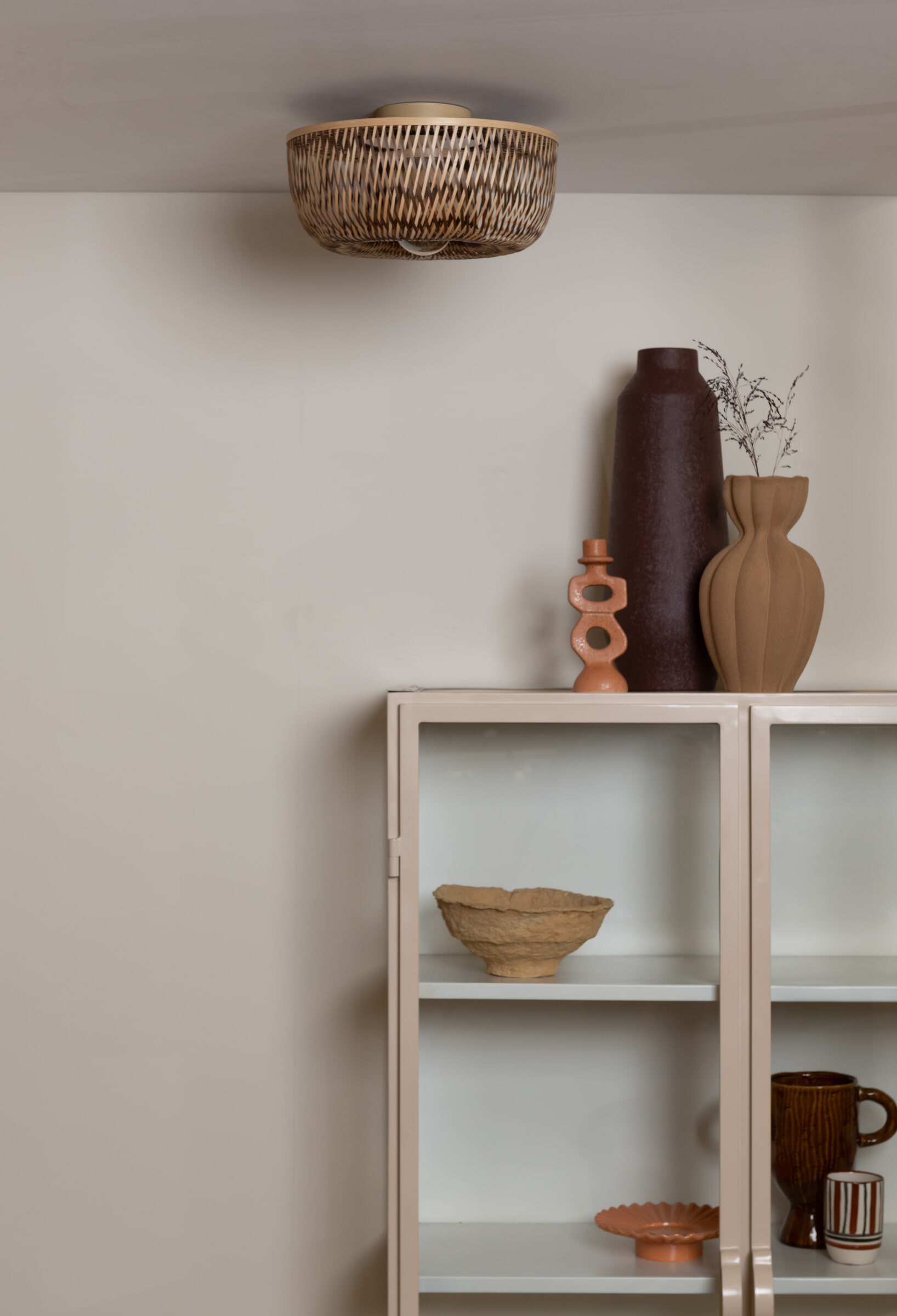 GOOD&MOJO Plafondlamp 'Barbados' Bamboe, 35cm, kleur Naturel/Bruin