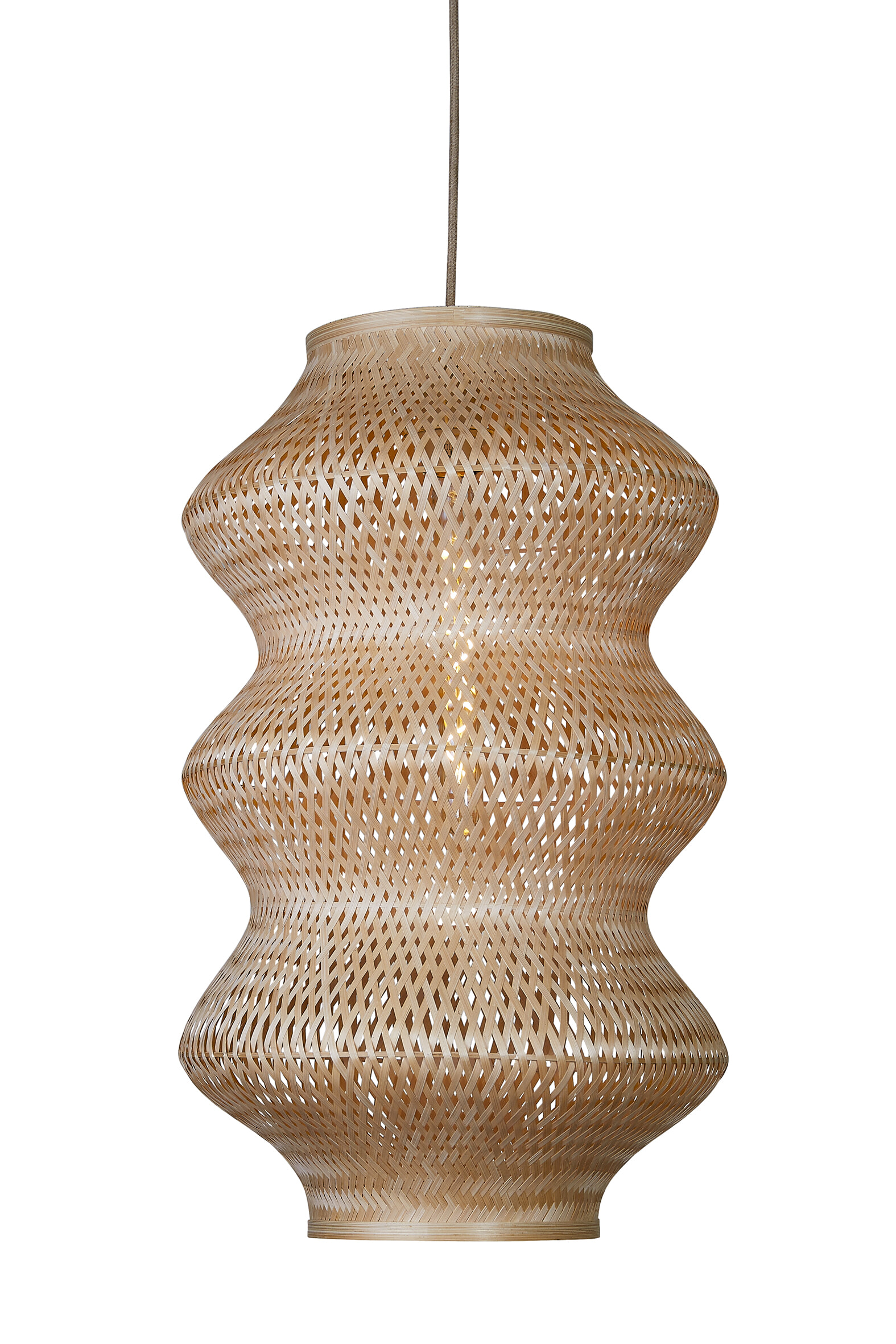 GOOD&MOJO Hanglamp 'Barbados' Bamboe, 3-lamps