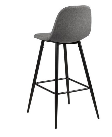 Barkruk 'Keld' (zithoogte 73cm), kleur Lichtgrijs