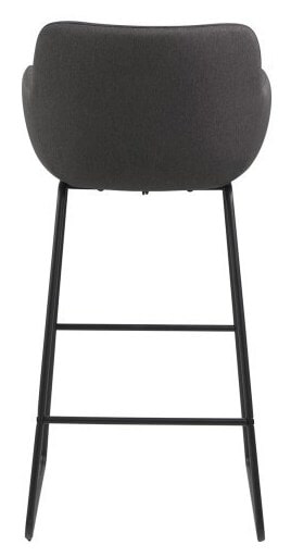 Barkruk 'Svend' met armleuning (zithoogte 76cm), kleur donkergrijs