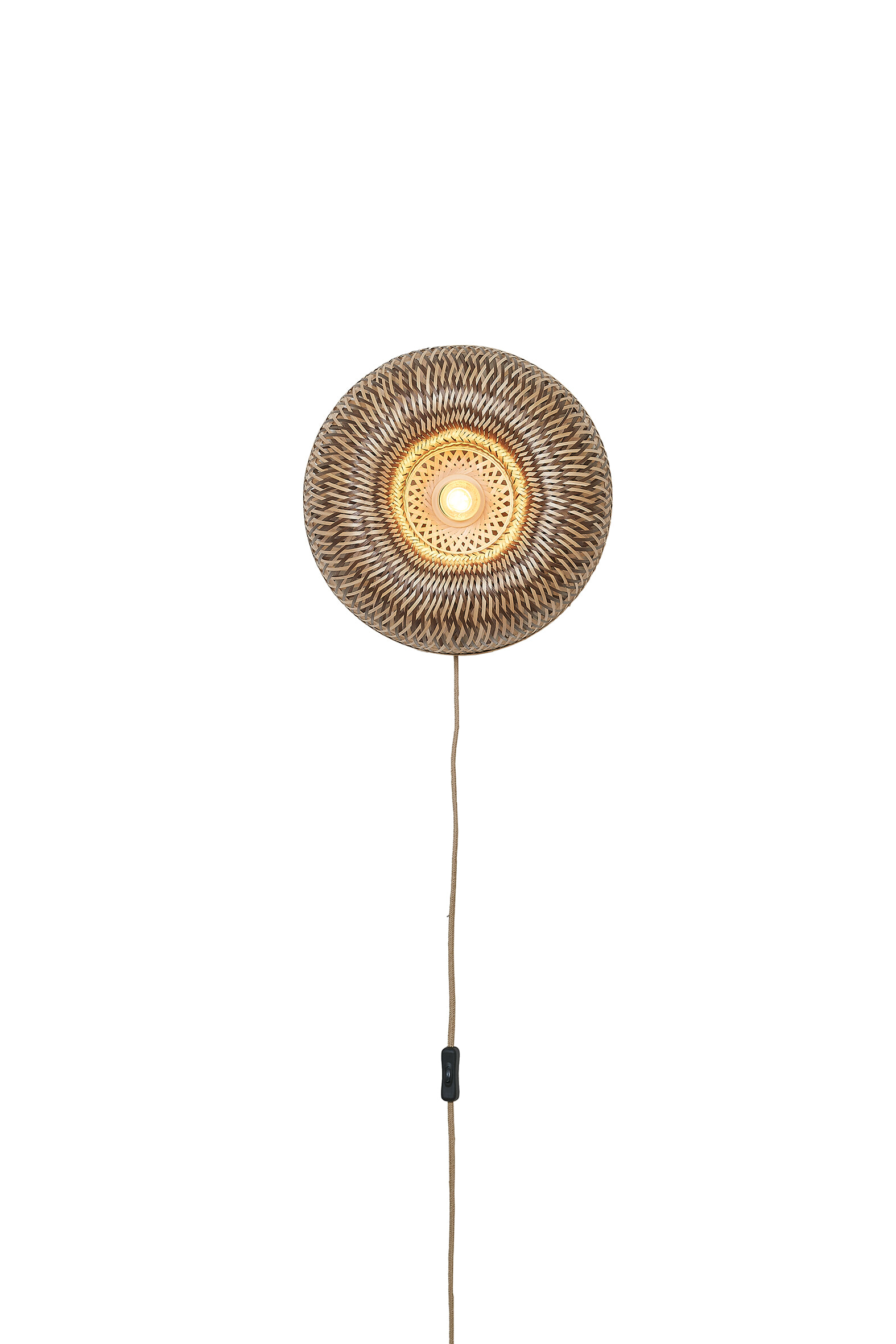 GOOD&MOJO Wandlamp 'Barbados' Bamboe, 35cm, kleur Naturel/Bruin