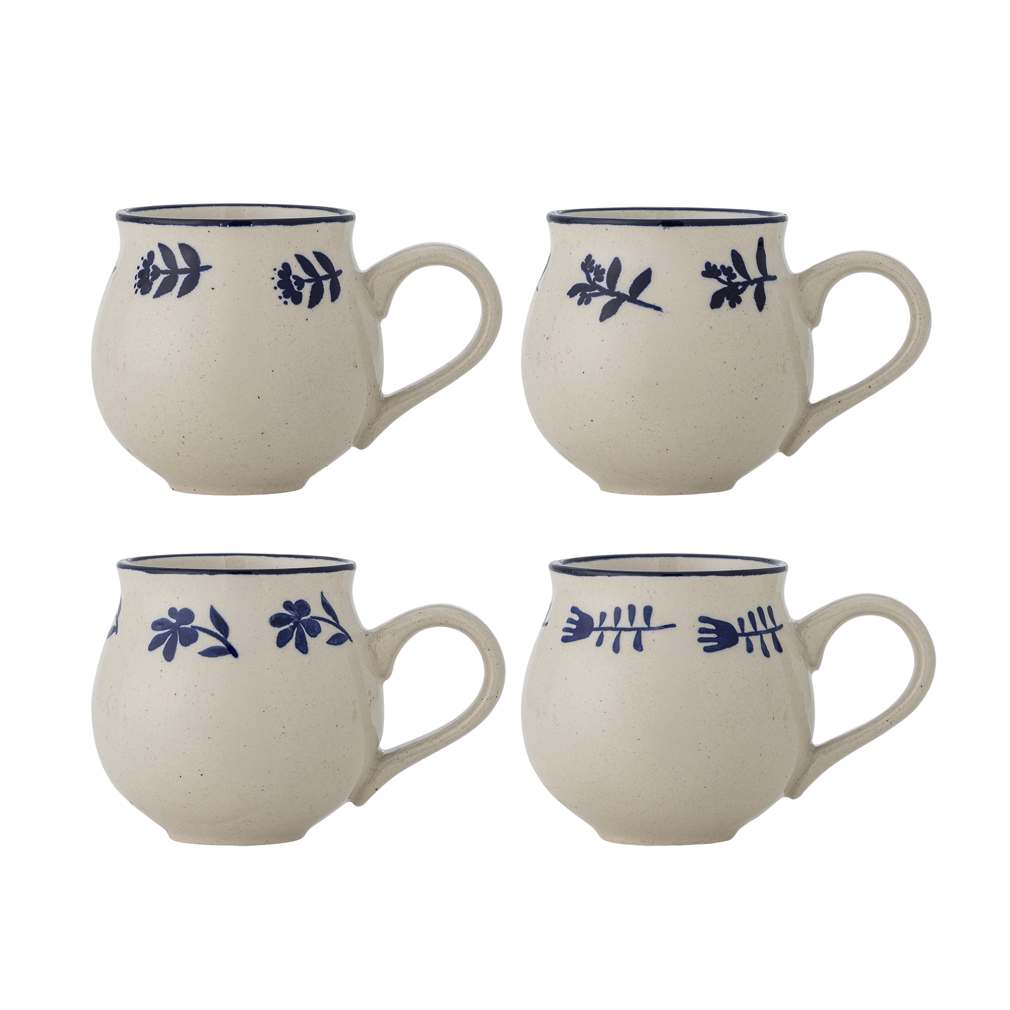 Bloomingville Mok Eimy Set van 4 stuks - Blauw