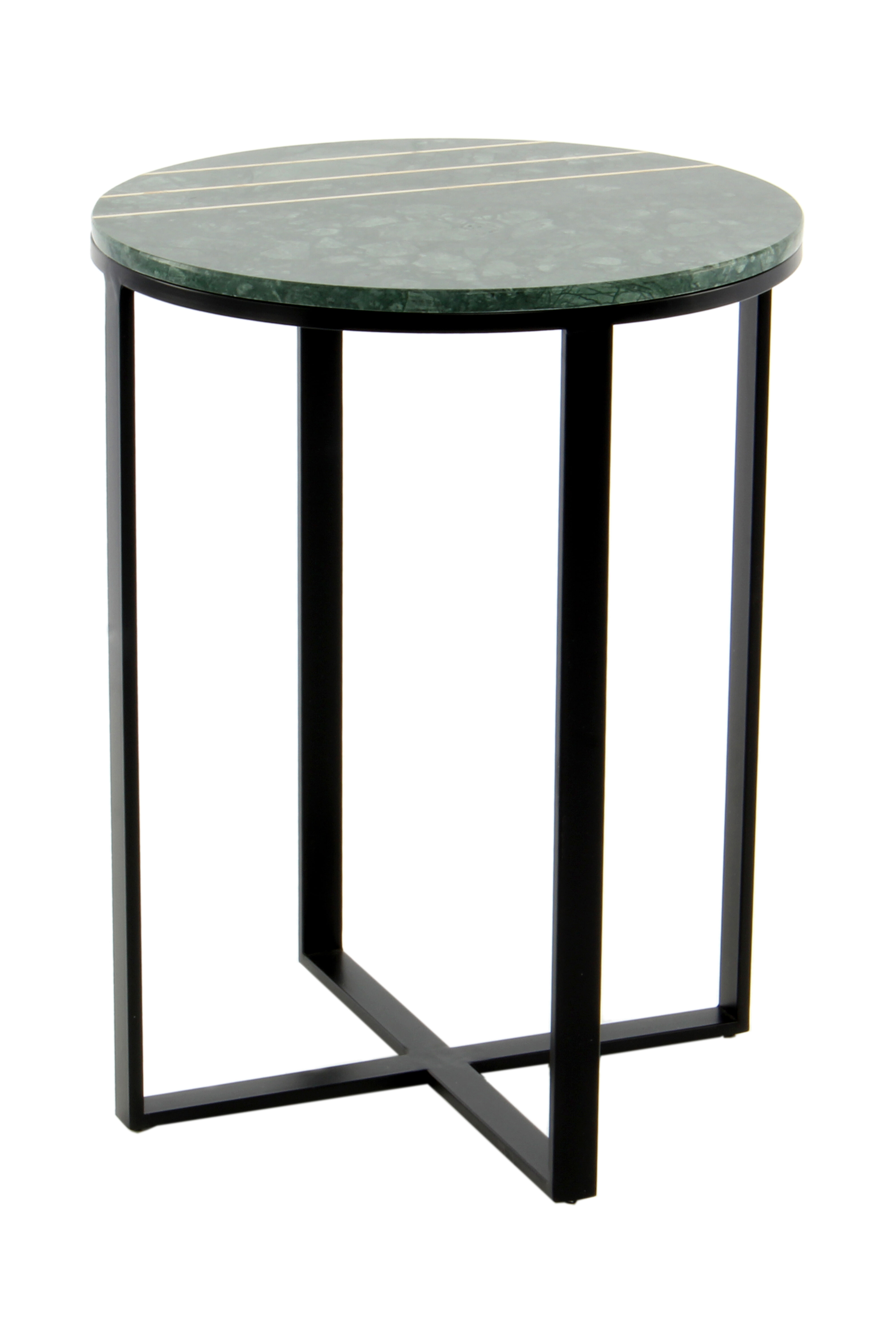 Kayoom Bijzettafel 'Louis' Rond, Marmer en staal, kleur groen Kayoom Bijzettafel 'Louis' Rond, Marmer en staal, kleur groen