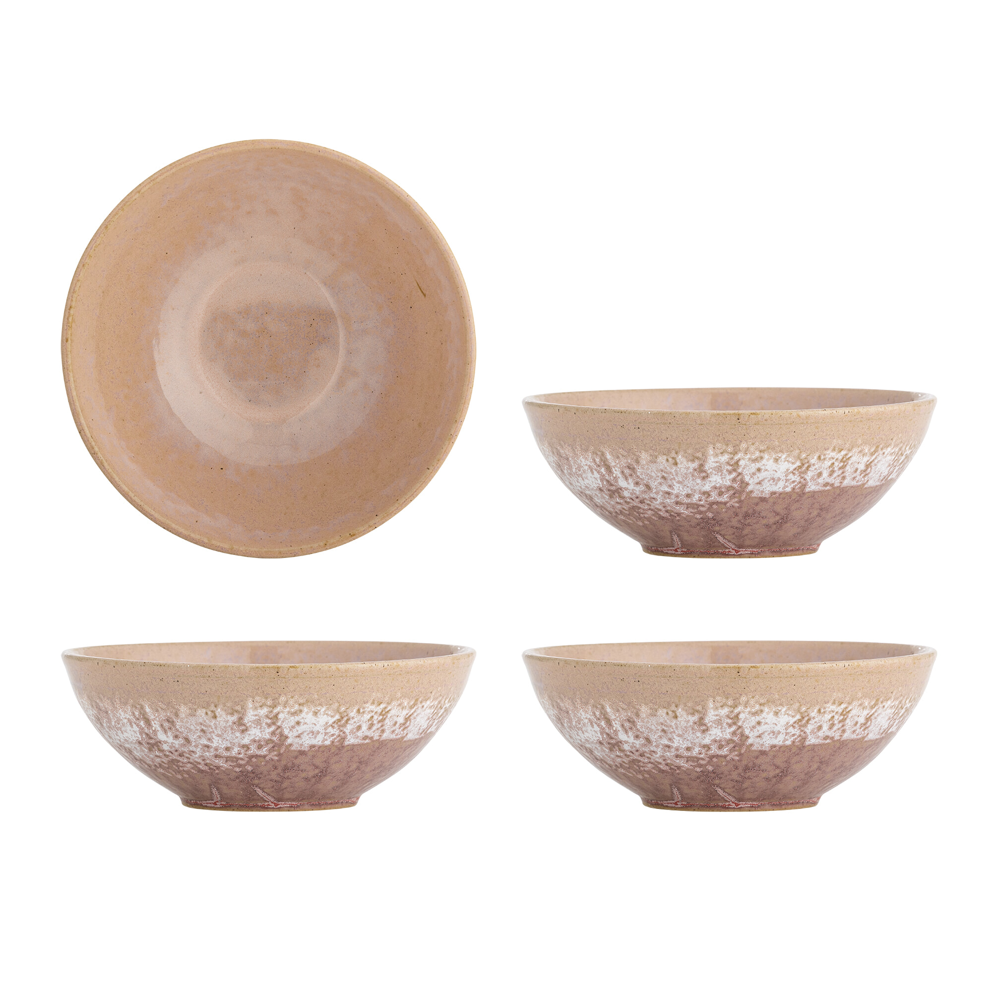 Bloomingville Schaal Darlene Set van 4 stuks - Roze
