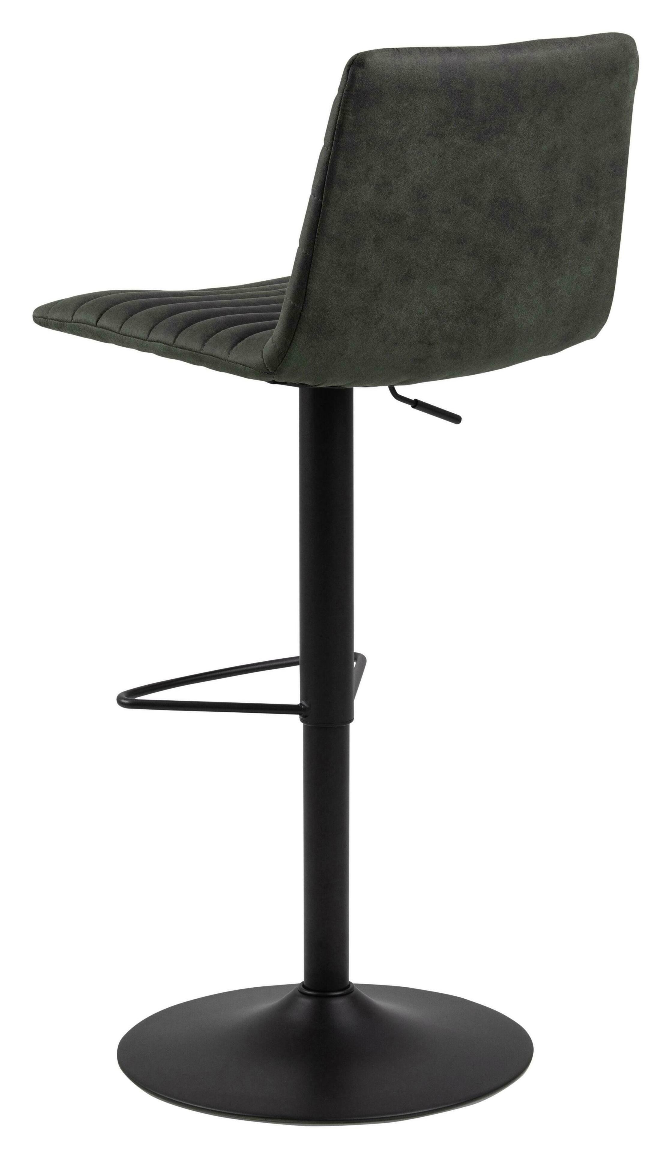 Bendt Draaibare Barkruk 'Yordy' PU, kleur Antraciet (zithoogte 60.5-82cm)