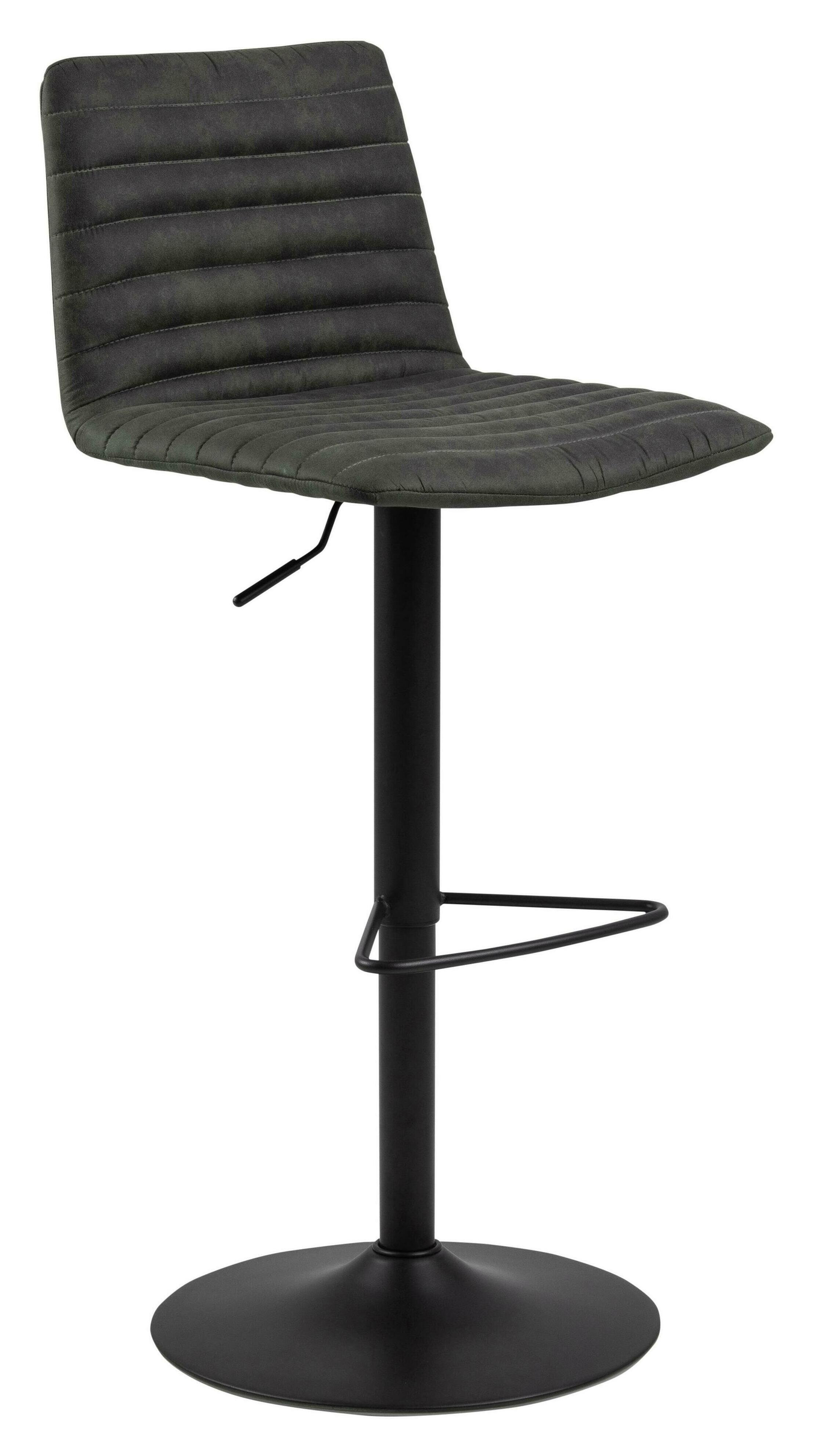 Bendt Draaibare Barkruk 'Yordy' PU, kleur Antraciet (zithoogte 60.5-82cm)