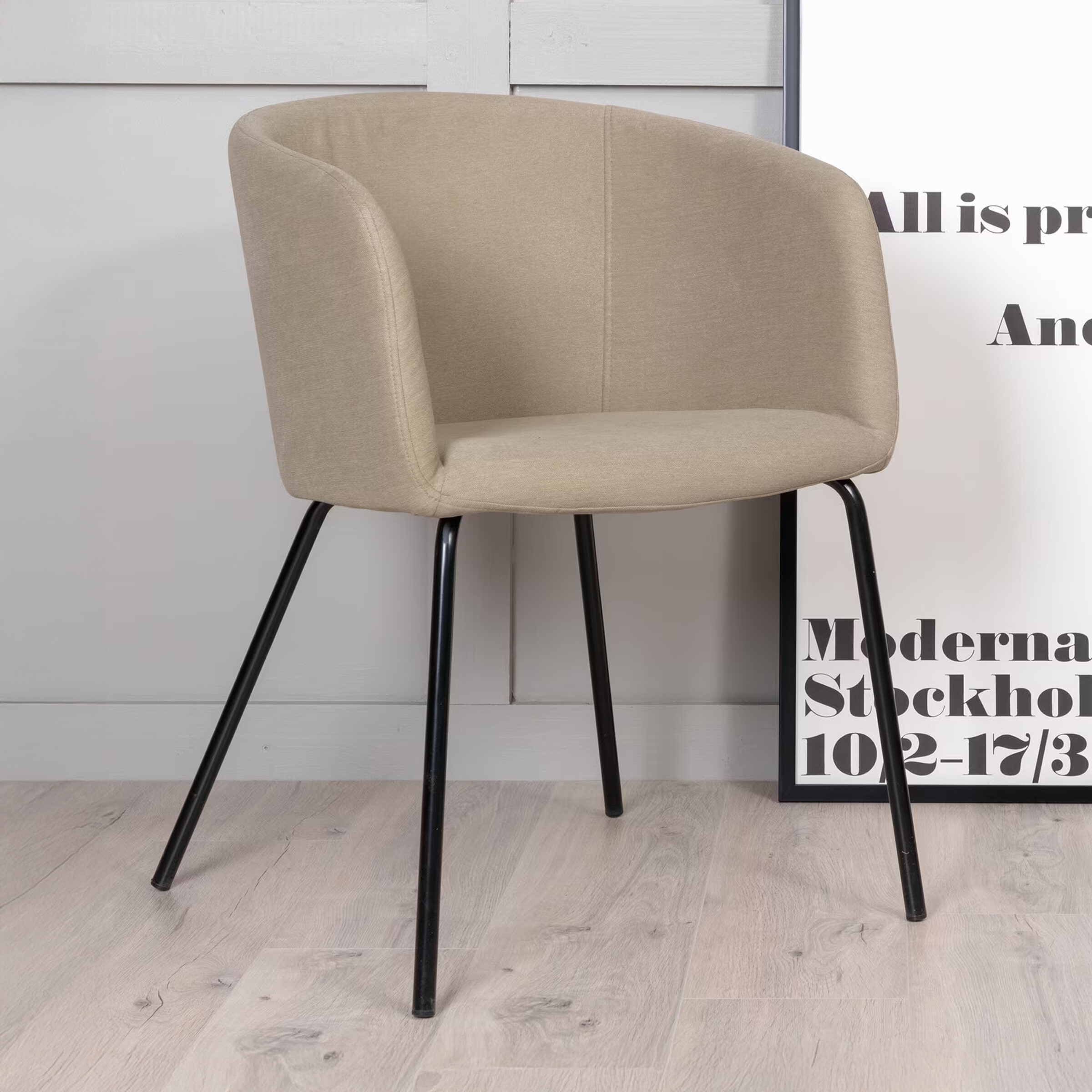 Nohr Eetkamerstoel Karna Linnenlook - Beige