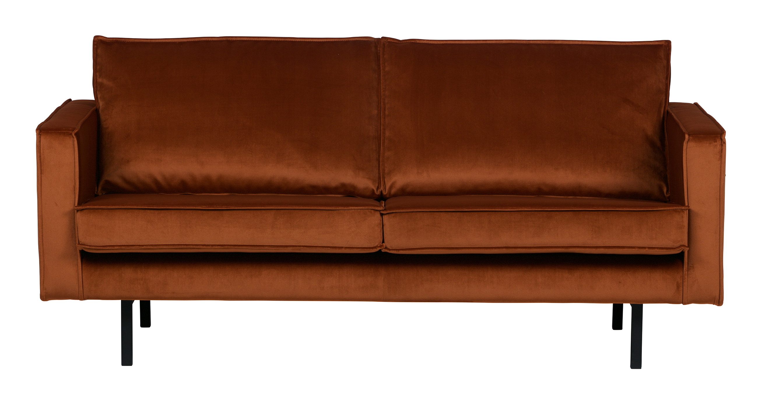 WOOOD Bank 2,5-zits 'Rodeo' Velvet, kleur Roest