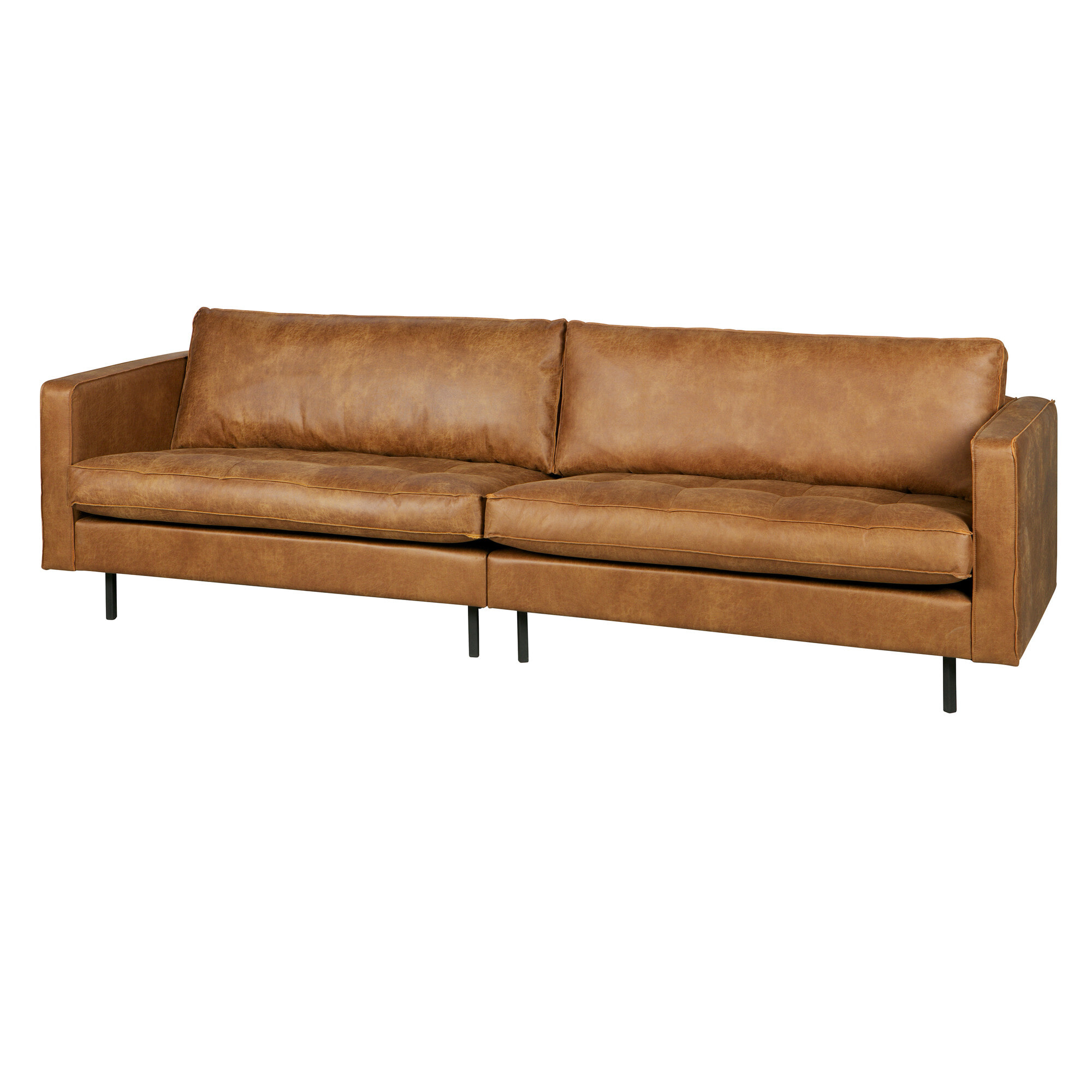 WOOOD Bank 'Rodeo Classic' 3-zits, kleur cognac