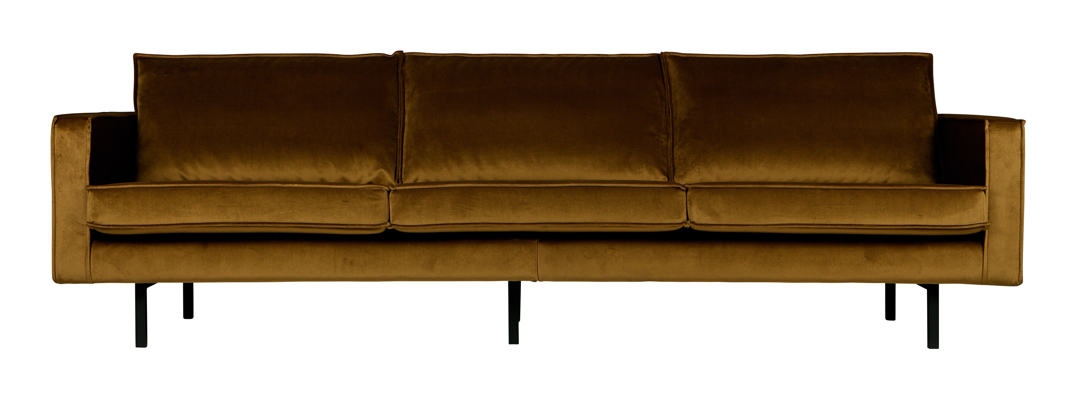 WOOOD Bank 'Rodeo' Velvet, 277cm, kleur Honey (Geel)
