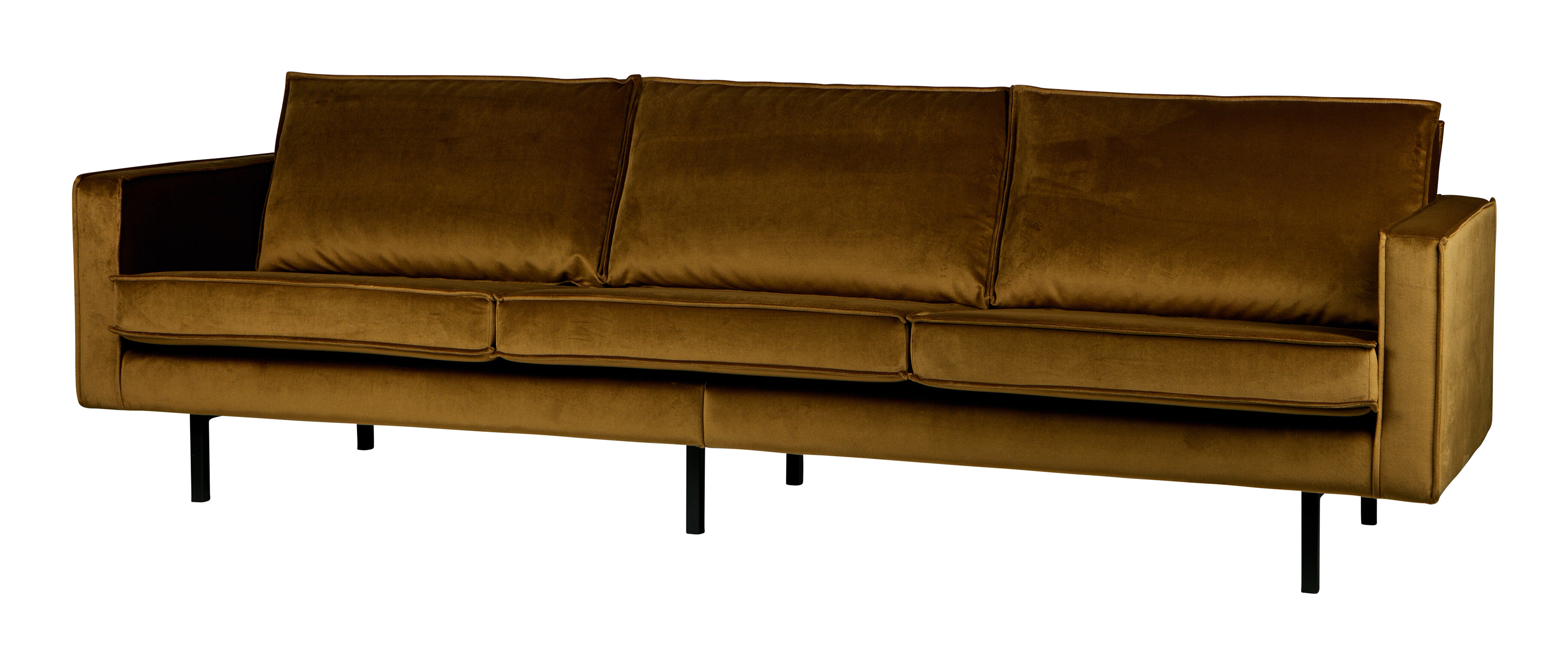 WOOOD Bank 'Rodeo' Velvet, 277cm, kleur Honey (Geel)