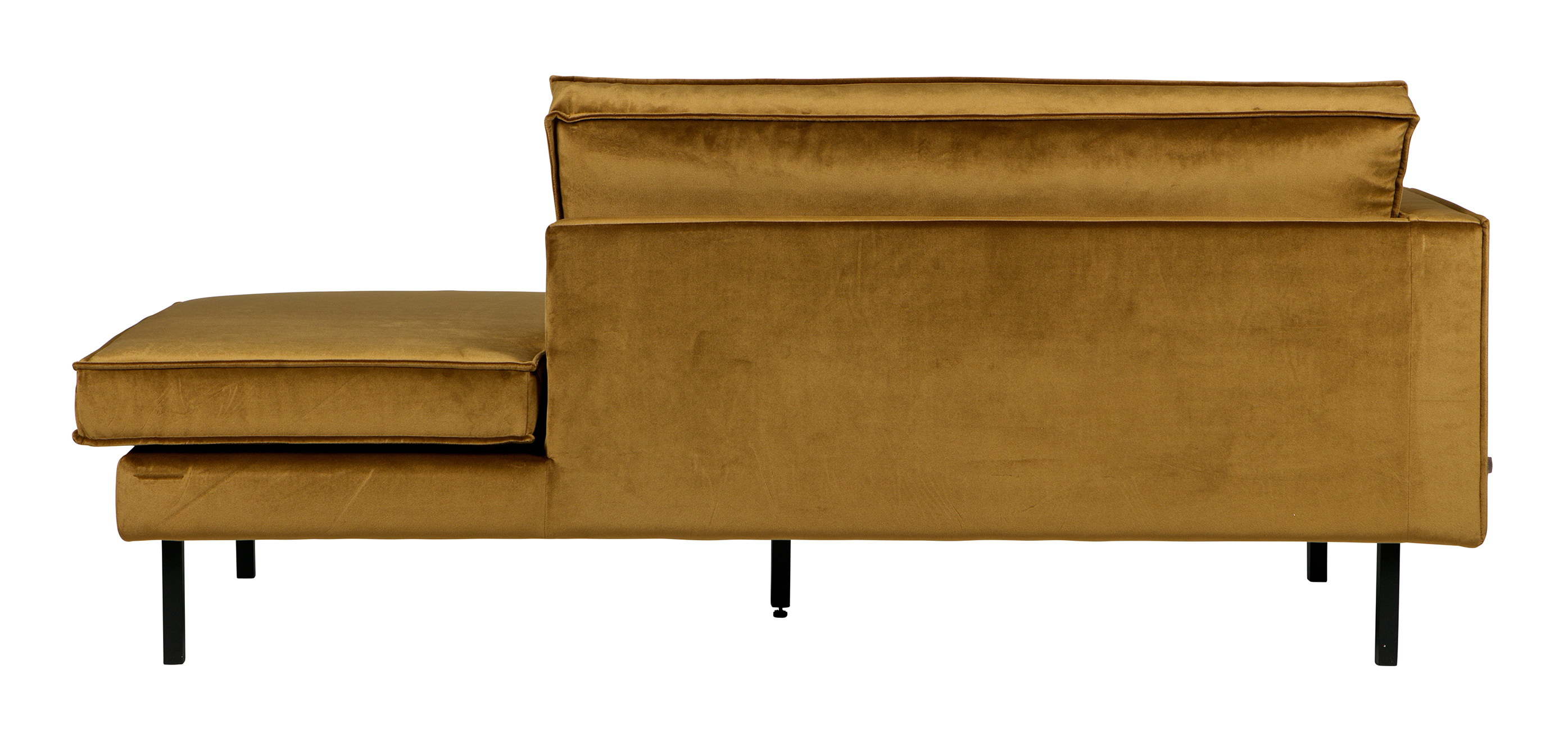 WOOOD Daybed 'Rodeo' Links, Velvet, kleur Honey (geel)