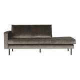 BePureHome Daybed 'Rodeo' Links, Velvet, kleur Taupe 