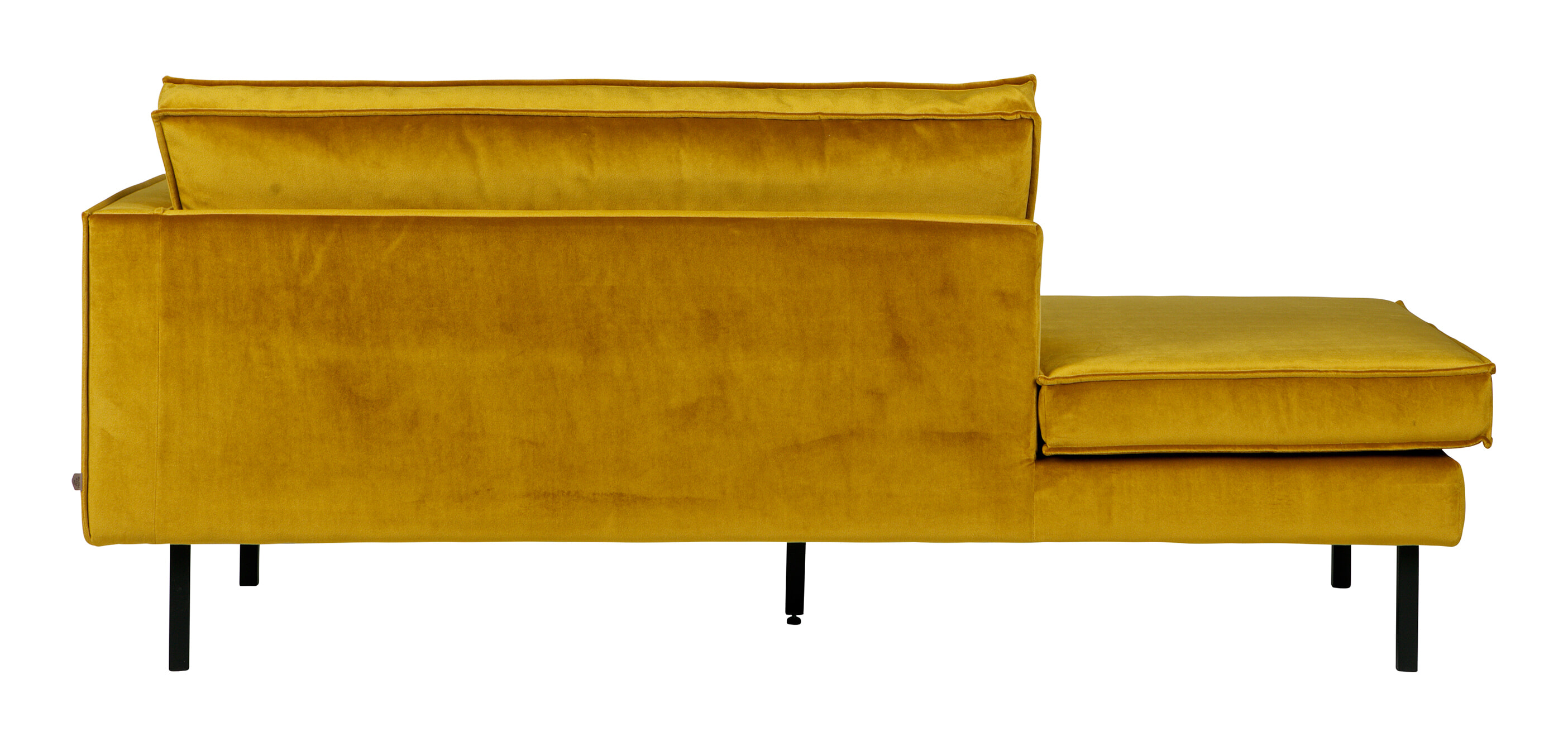WOOOD Daybed 'Rodeo' Rechts, Velvet, kleur Oker