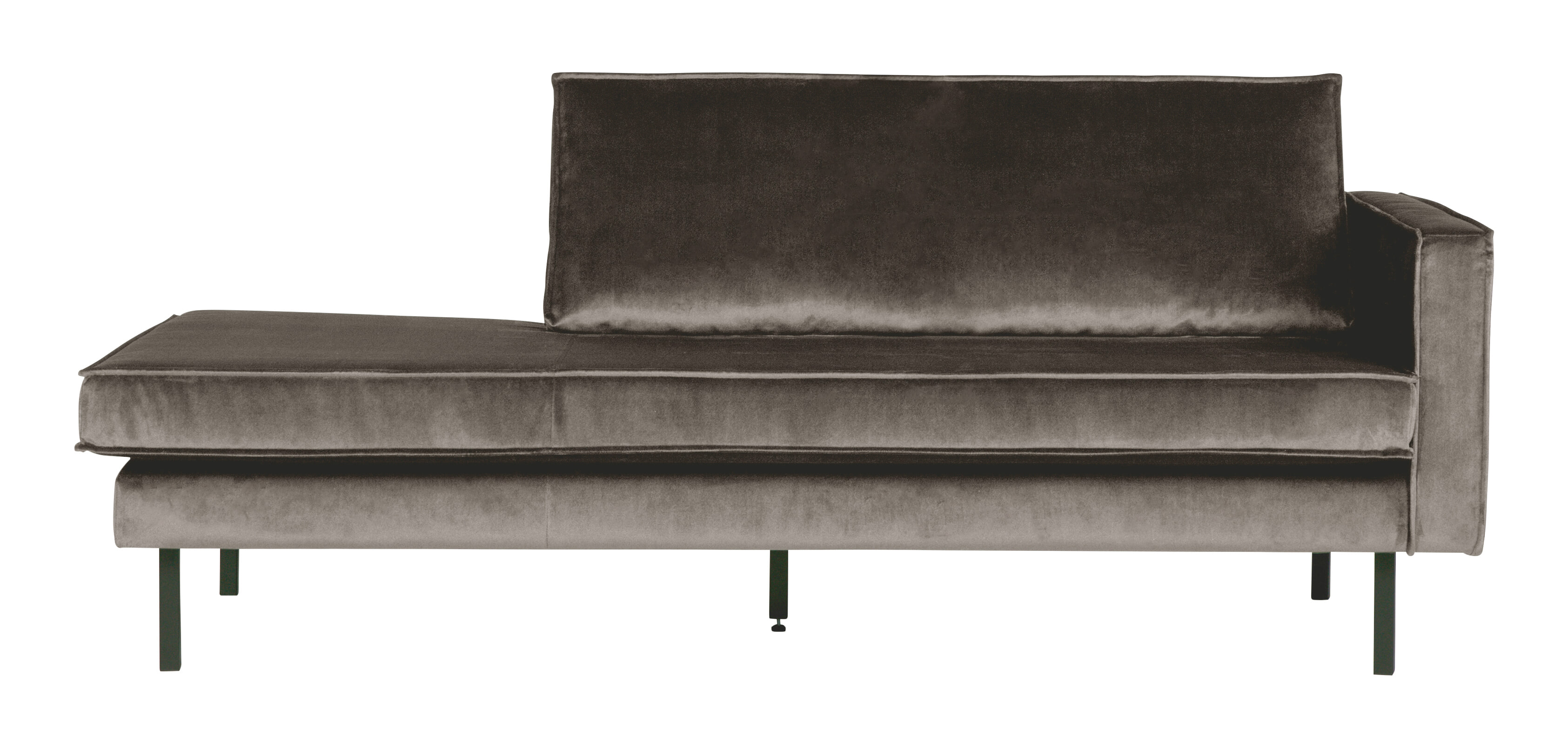 BePureHome Daybed Rodeo Rechts, Velvet - Taupe