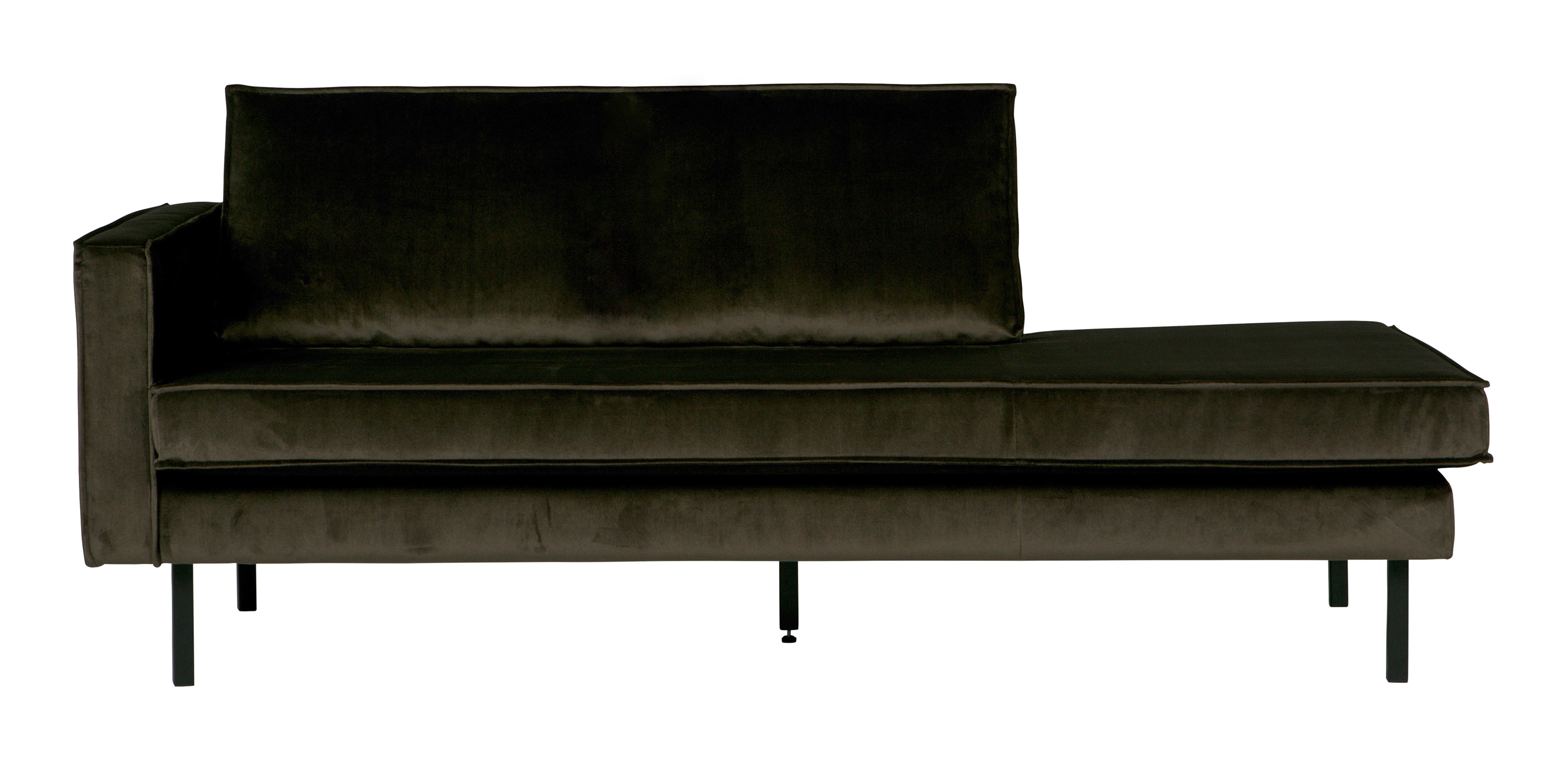 WOOOD Daybed 'Rodeo' Links, Velvet, kleur Groen