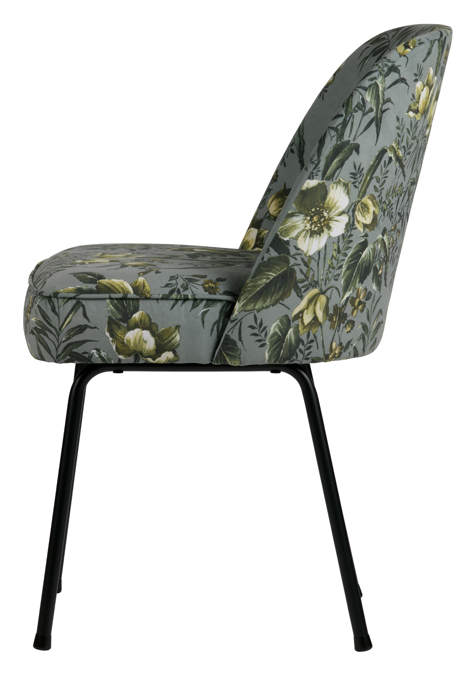 WOOOD Eetkamerstoel 'Vogue Poppy' Velvet, kleur Grijs