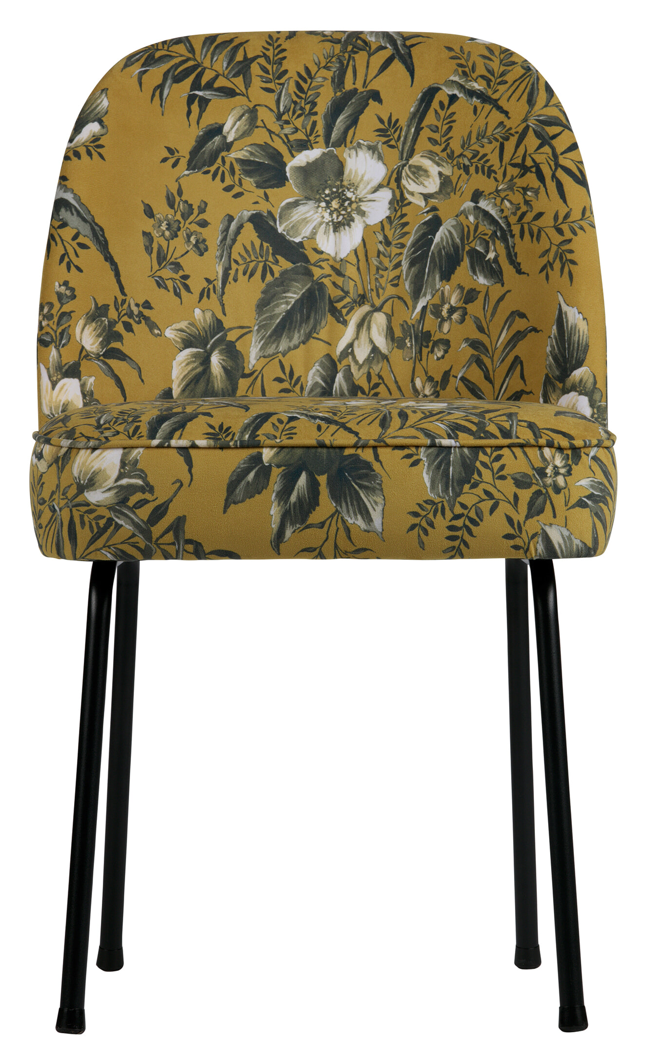 WOOOD Eetkamerstoel 'Vogue Poppy' Velvet, kleur Mosterd