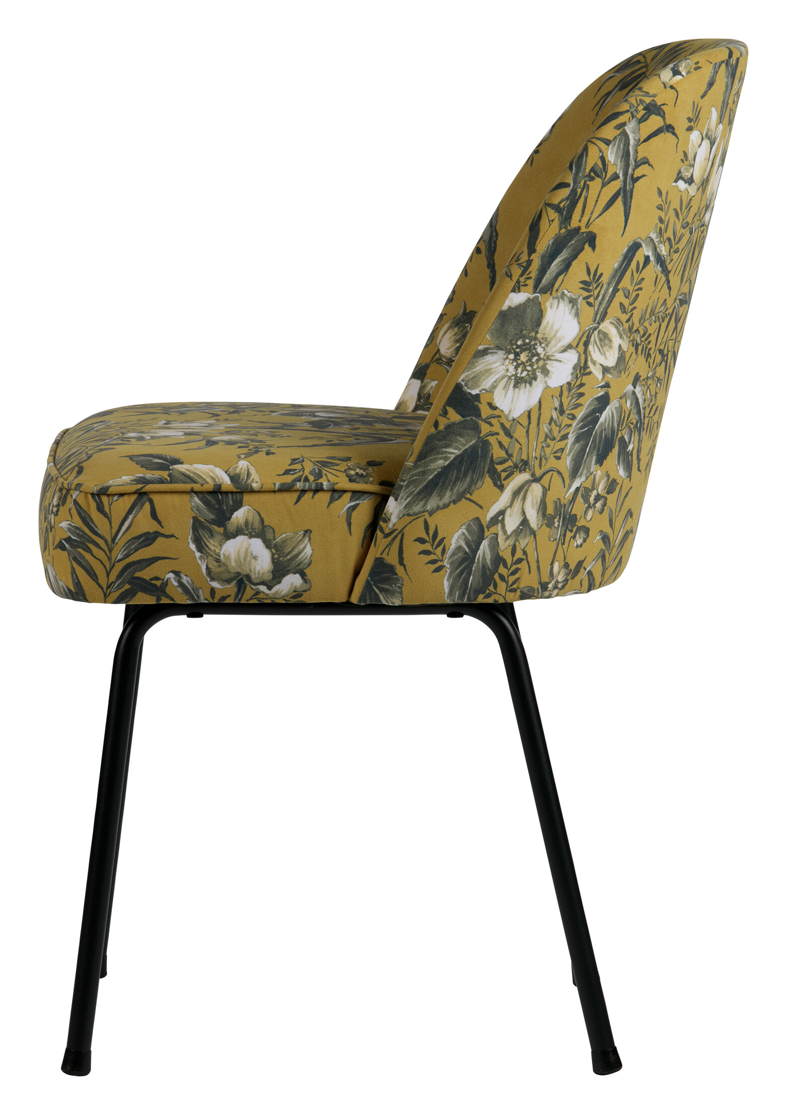 WOOOD Eetkamerstoel 'Vogue Poppy' Velvet, kleur Mosterd