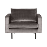 WOOOD Fauteuil 'Rodeo' Velours, kleur Taupe