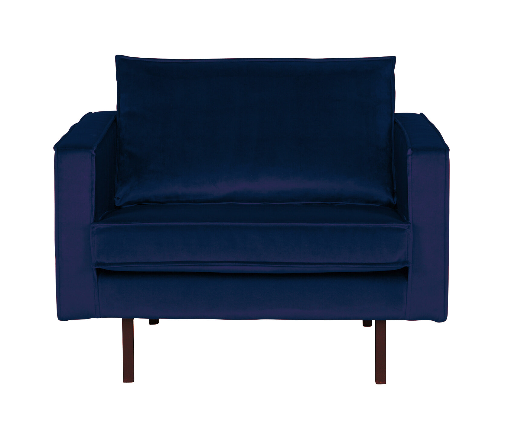 BePureHome Fauteuil 'Rodeo' Velvet, kleur Donkerblauw