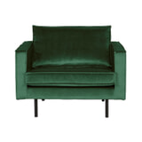 WOOOD Fauteuil 'Rodeo' Velvet, kleur Forest Green