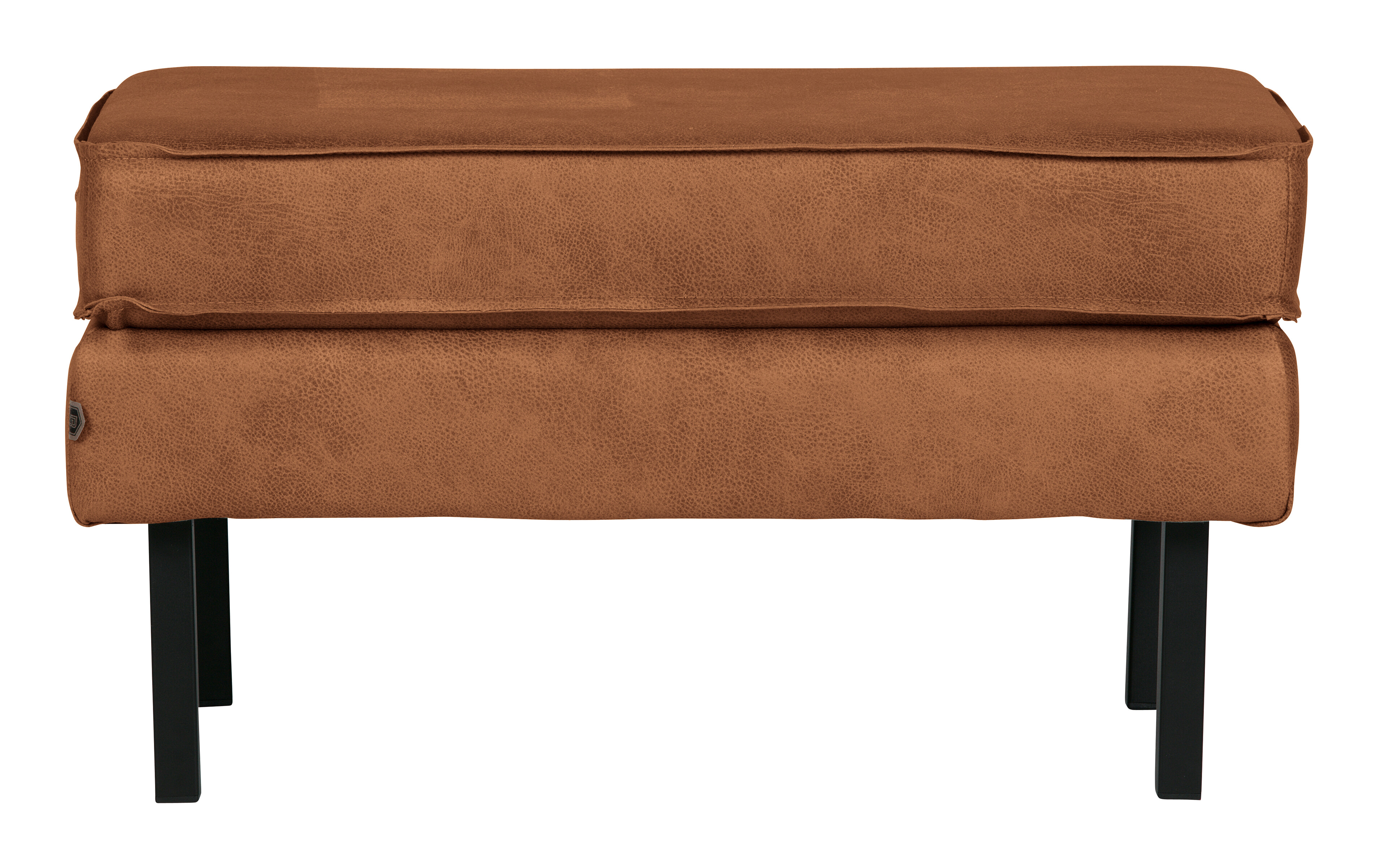 WOOOD Hocker 'Rodeo' Eco leder, kleur Cognac