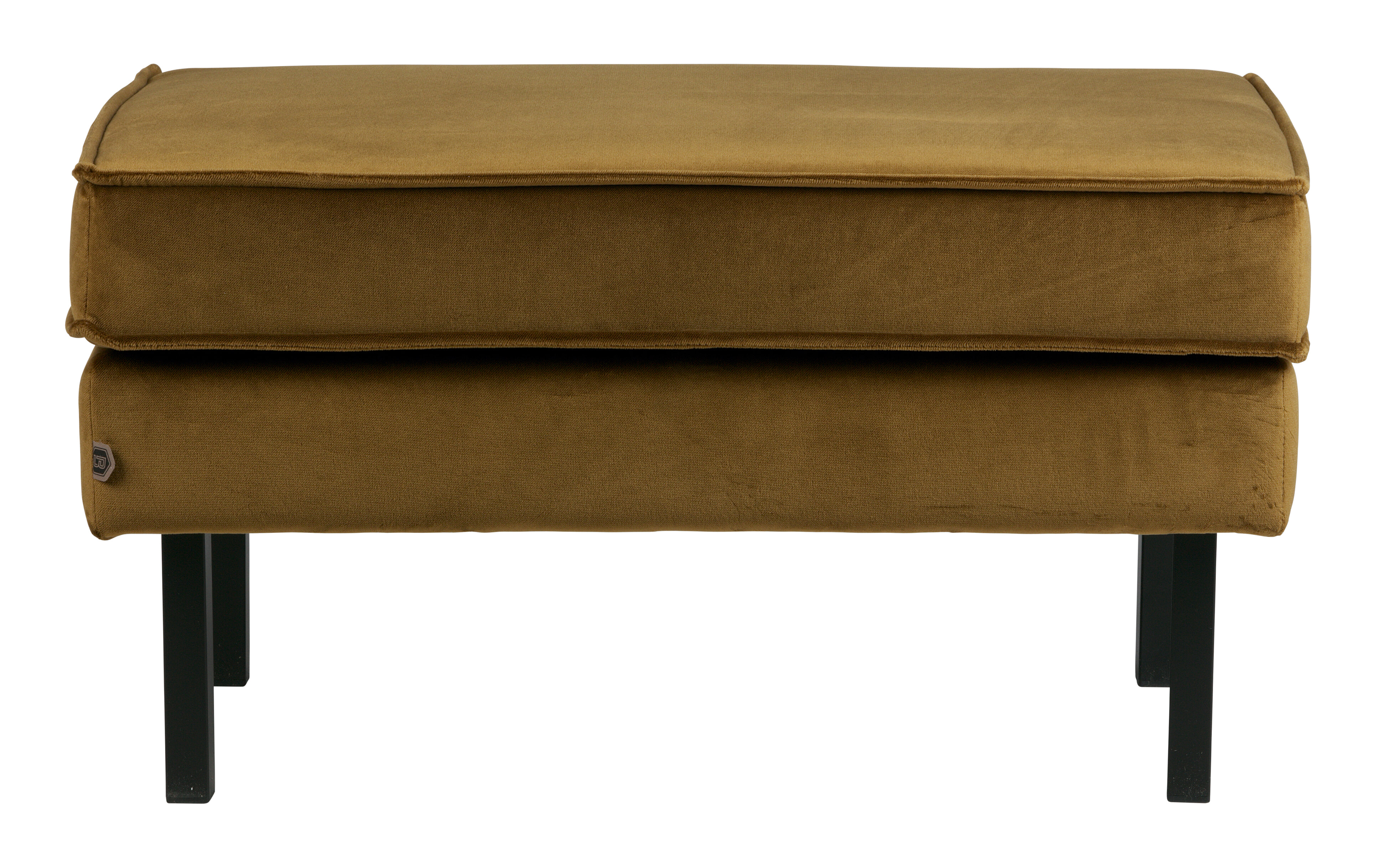 WOOOD Hocker 'Rodeo' Velvet, kleur Honey (geel)