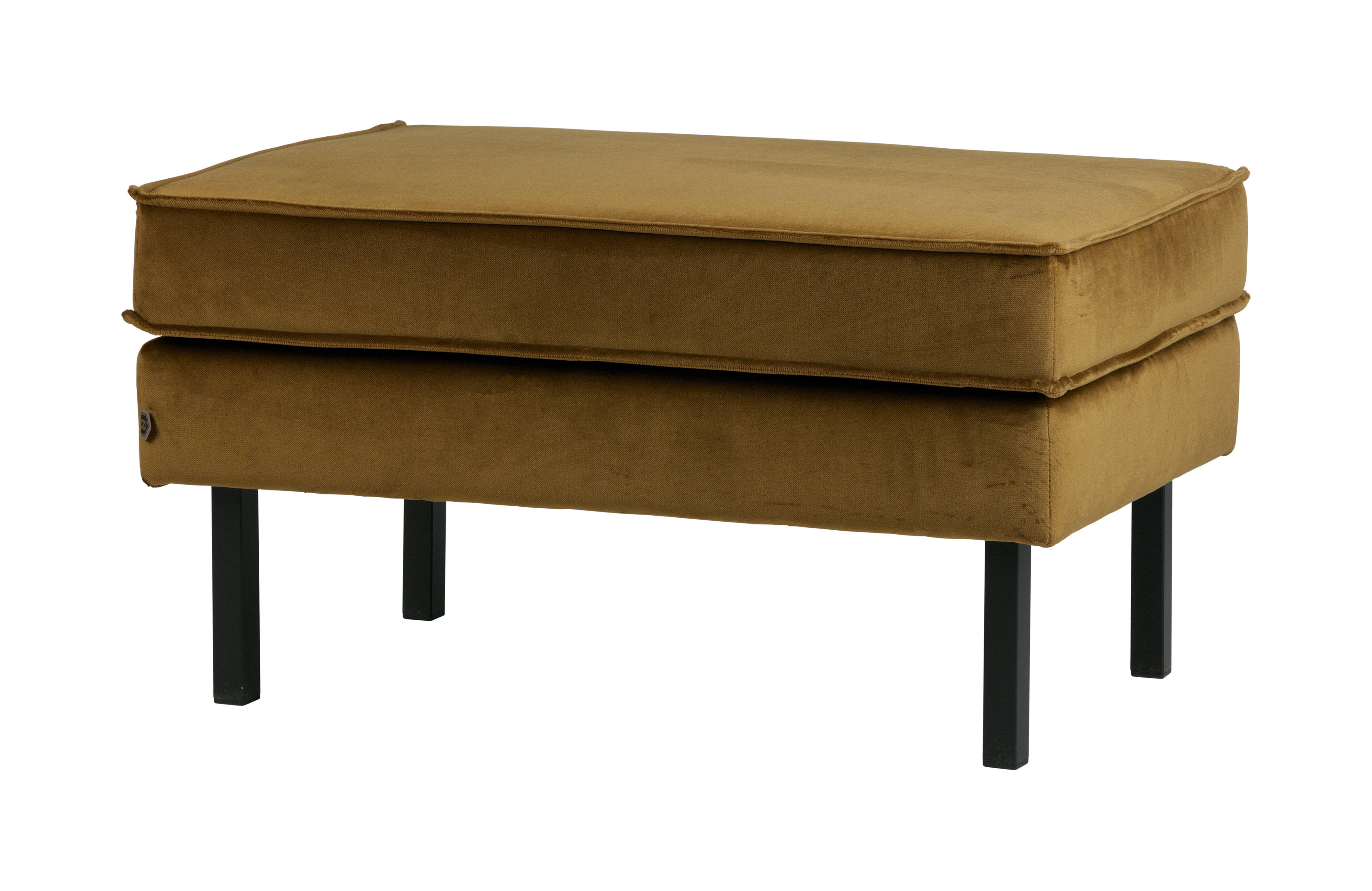 WOOOD Hocker 'Rodeo' Velvet, kleur Honey (geel)