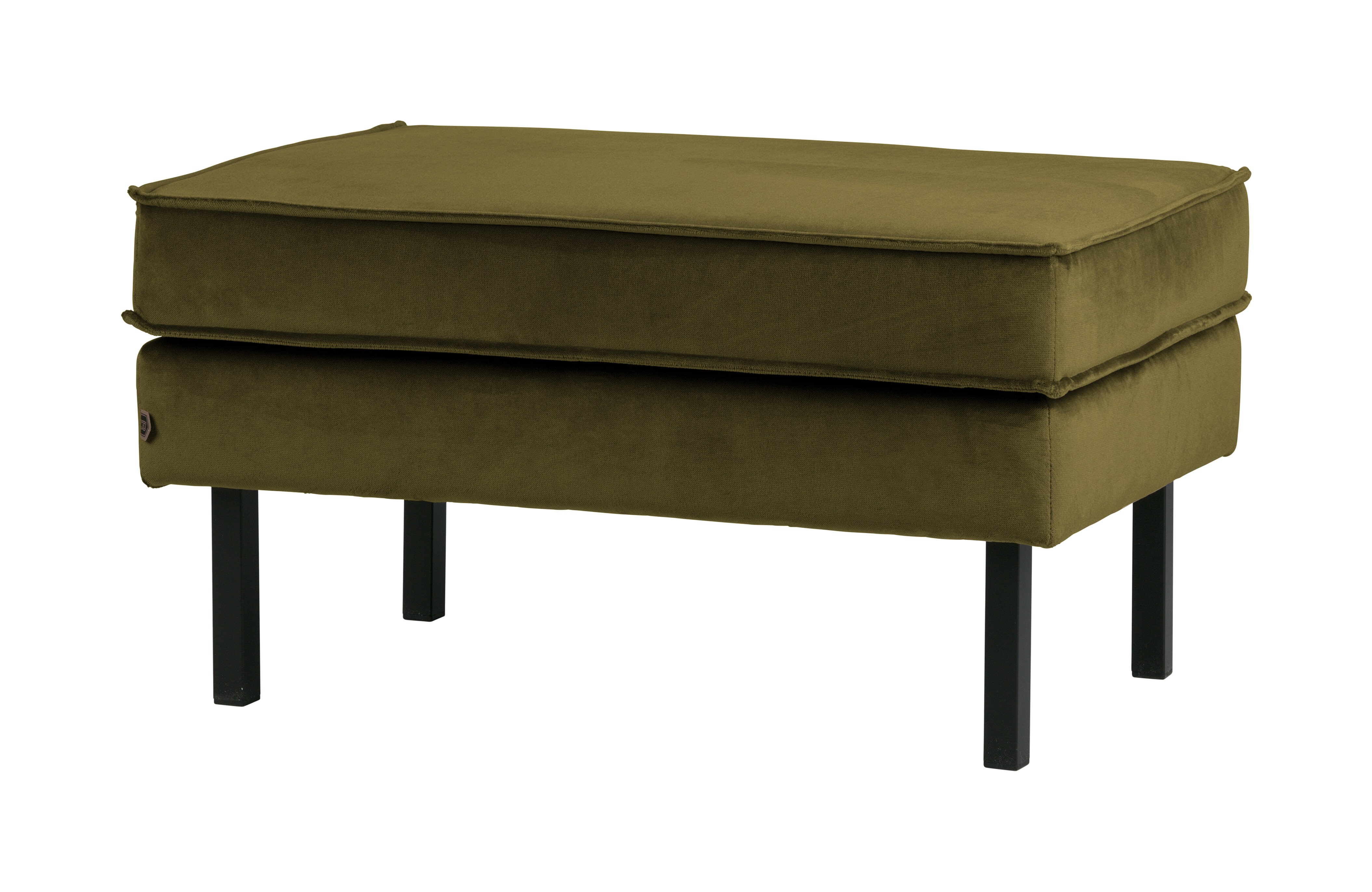 BePureHome Hocker 'Rodeo' Velvet, kleur Olijfgroen BePureHome Hocker 'Rodeo' Velvet, kleur Olijfgroen