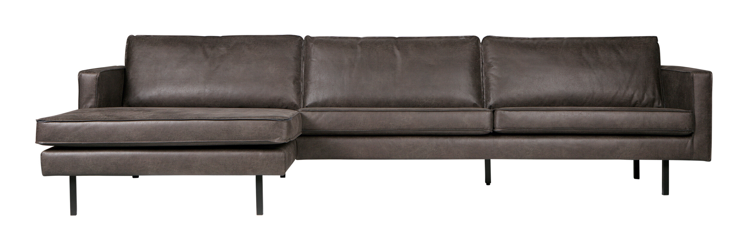 BePureHome Loungebank 'Rodeo' Links, Eco Leder, kleur Antraciet BePureHome Loungebank 'Rodeo' Links, Eco Leder, kleur Antraciet