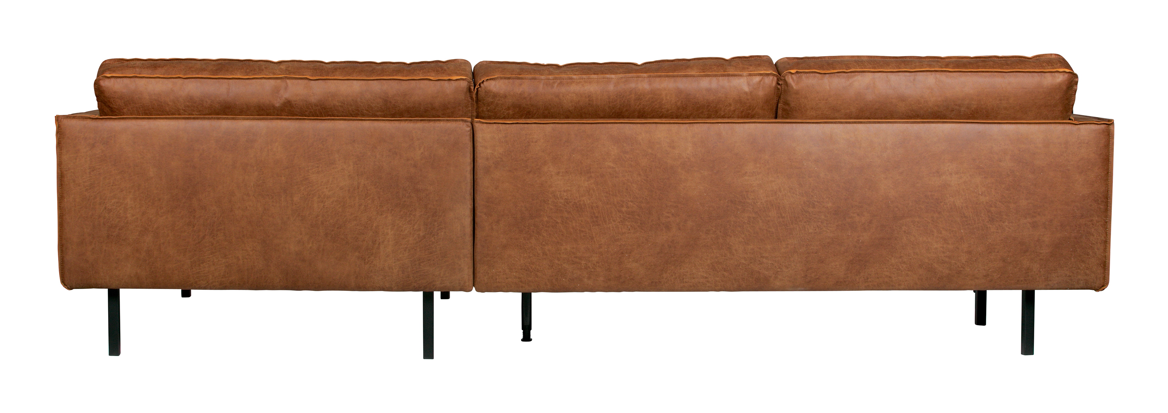 WOOOD Loungebank 'Rodeo' Rechts, Eco Leder, kleur Cognac