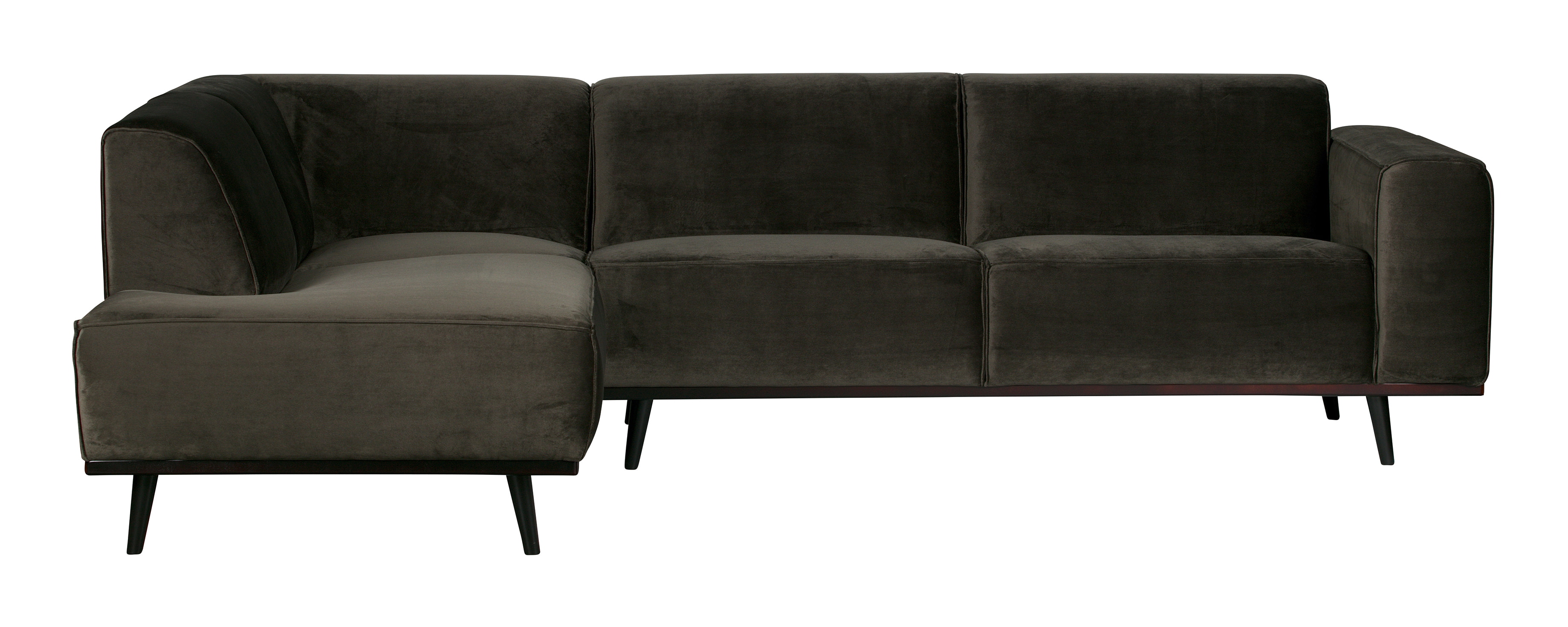 WOOOD Loungebank 'Statement' Velvet, Links, kleur Groen