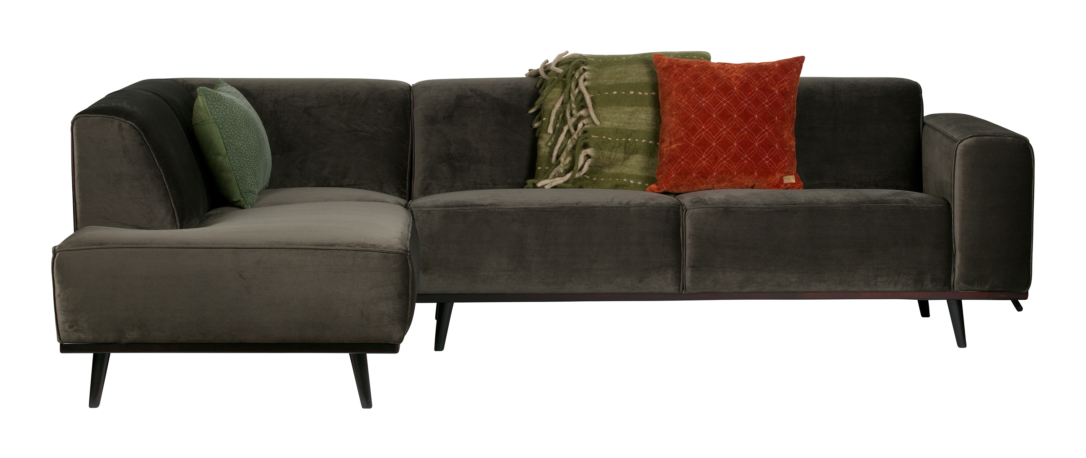 WOOOD Loungebank 'Statement' Velvet, Links, kleur Groen