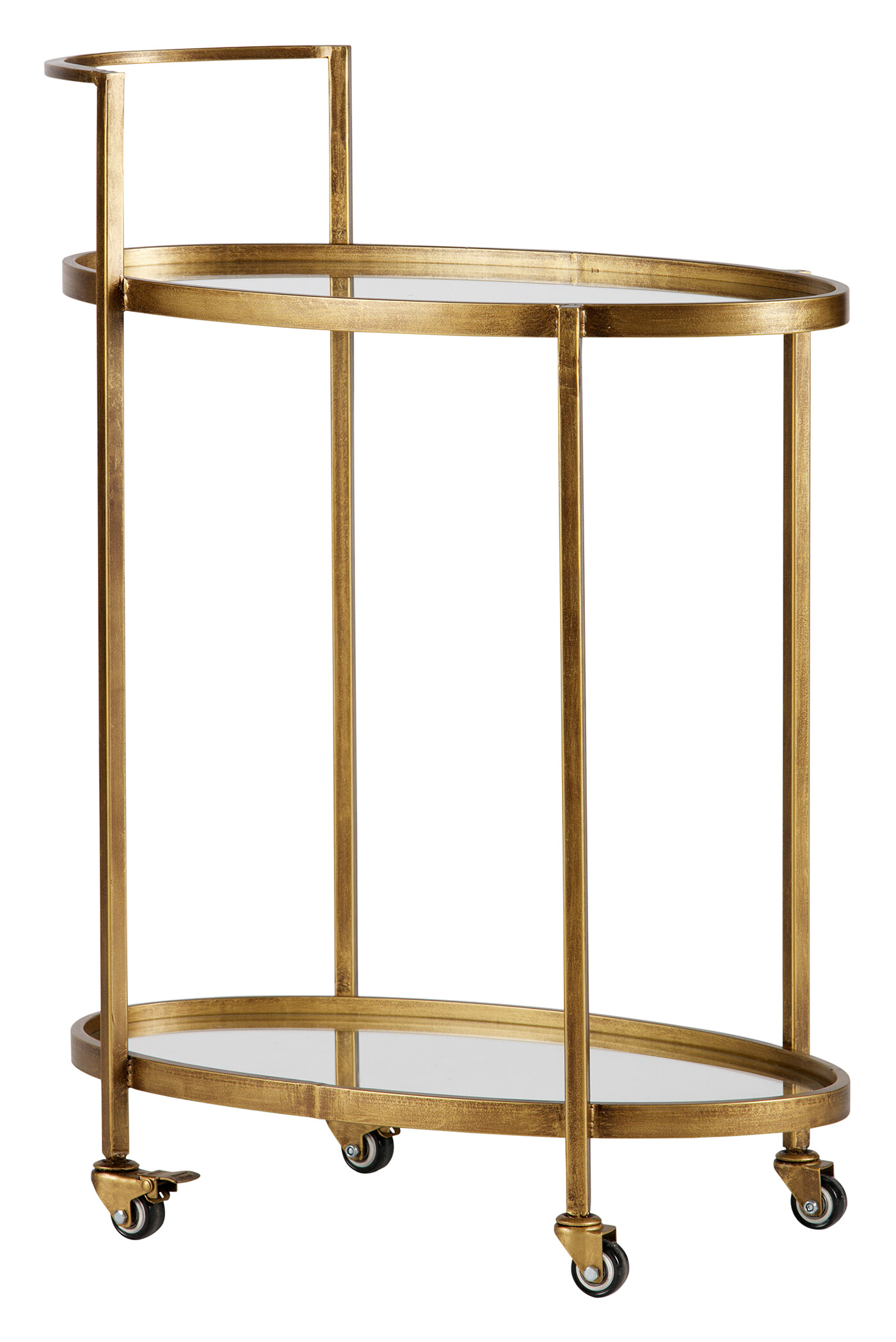 WOOOD Trolley 'Push' kleur Antique Brass