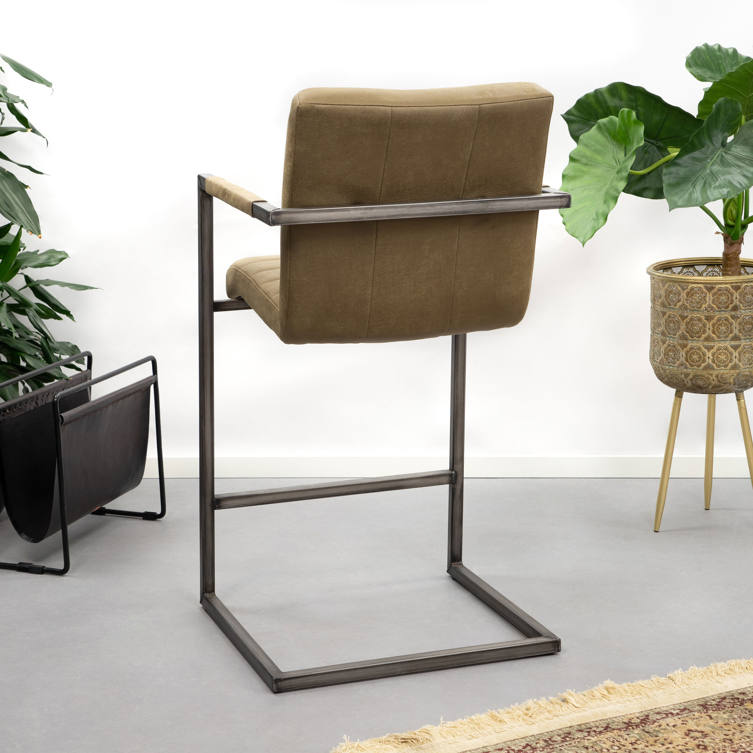 Tower Living Barkruk 'Rocca' (zithoogte 69cm), kleur groen