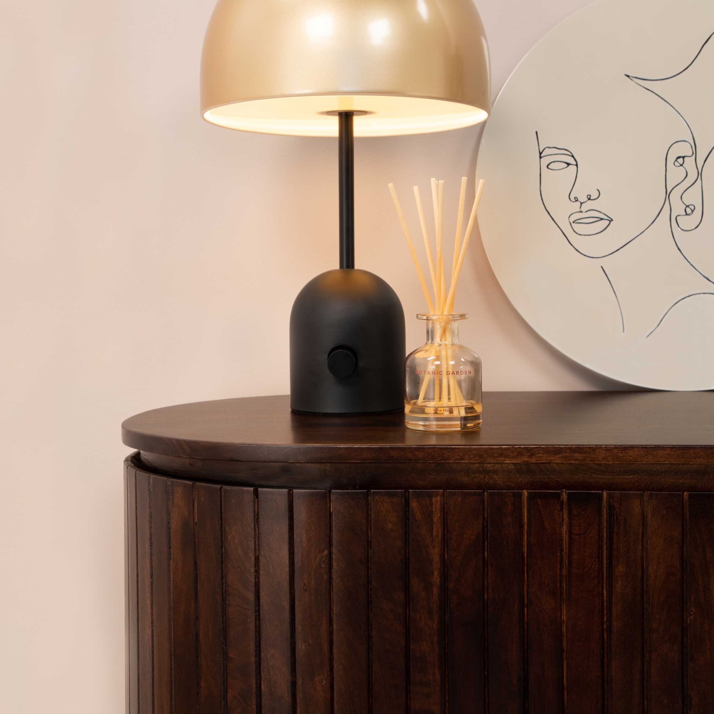 Livingfurn TV-meubel 'Noor' Mangohout, 170cm, kleur Walnoot