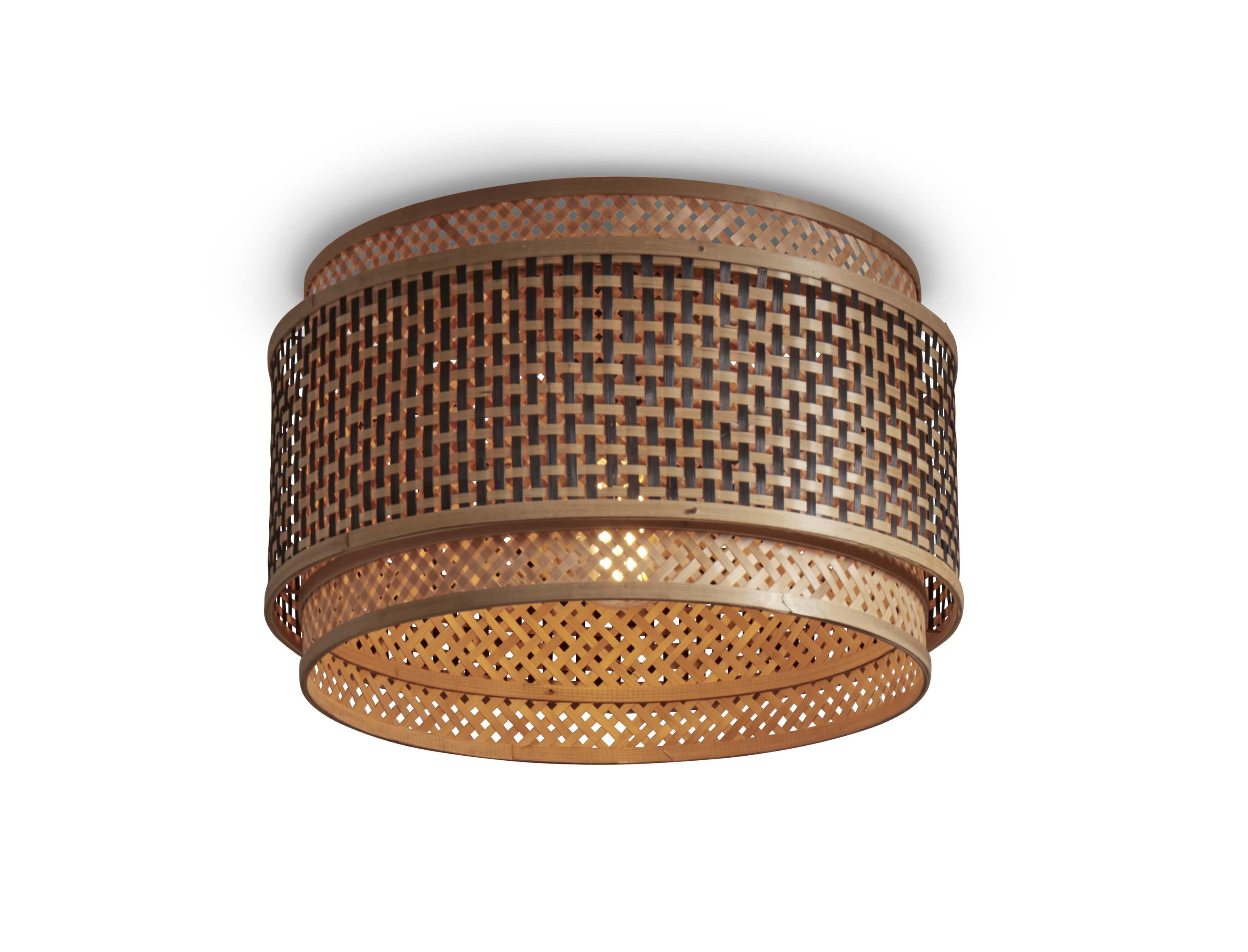 GOOD&MOJO Plafondlamp 'Bhutan' Bamboe, 40cm, kleur Zwart/Naturel
