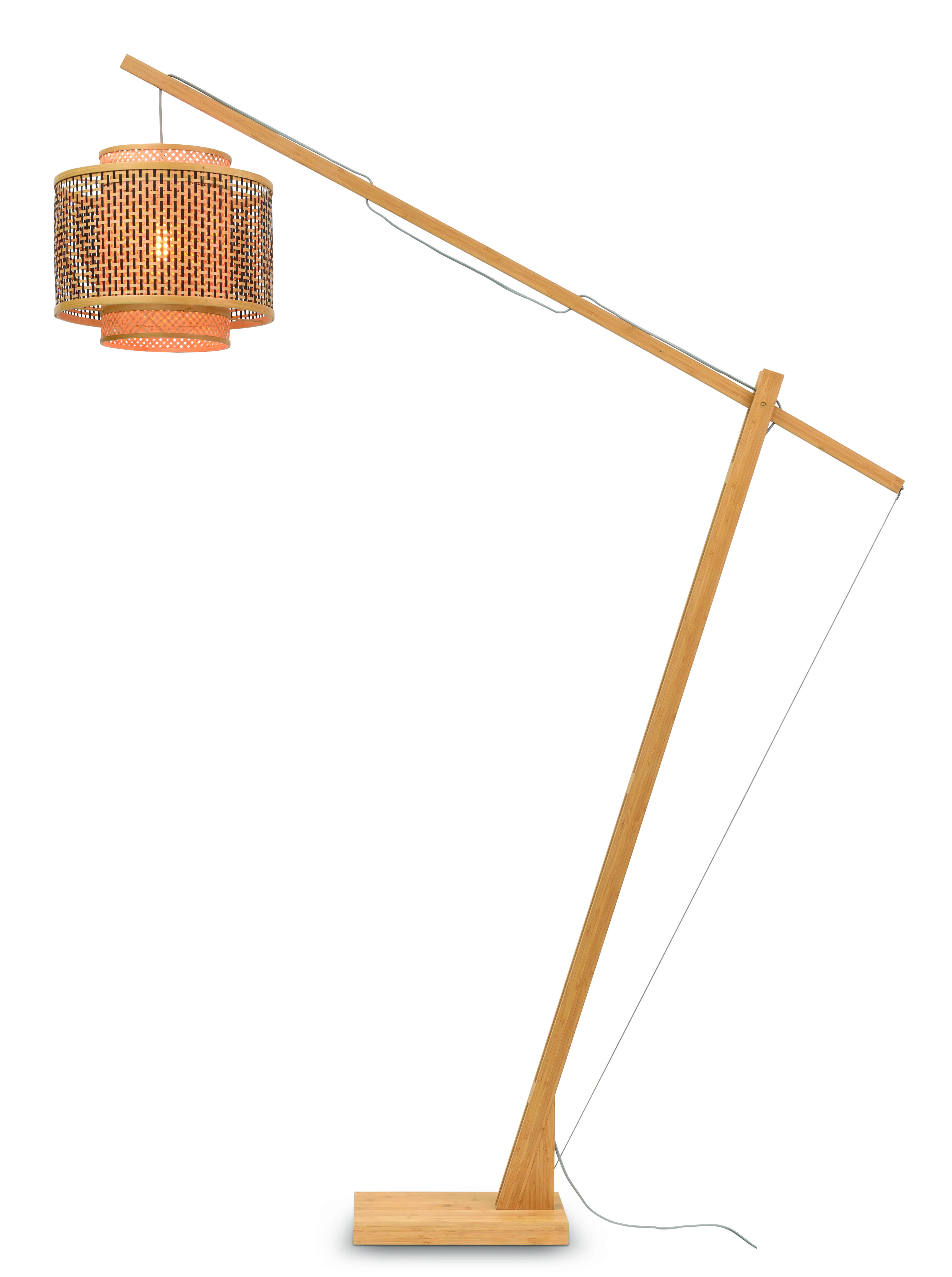 GOOD&MOJO Vloerlamp 'Bhutan' Bamboe, 207cm, kleur Naturel