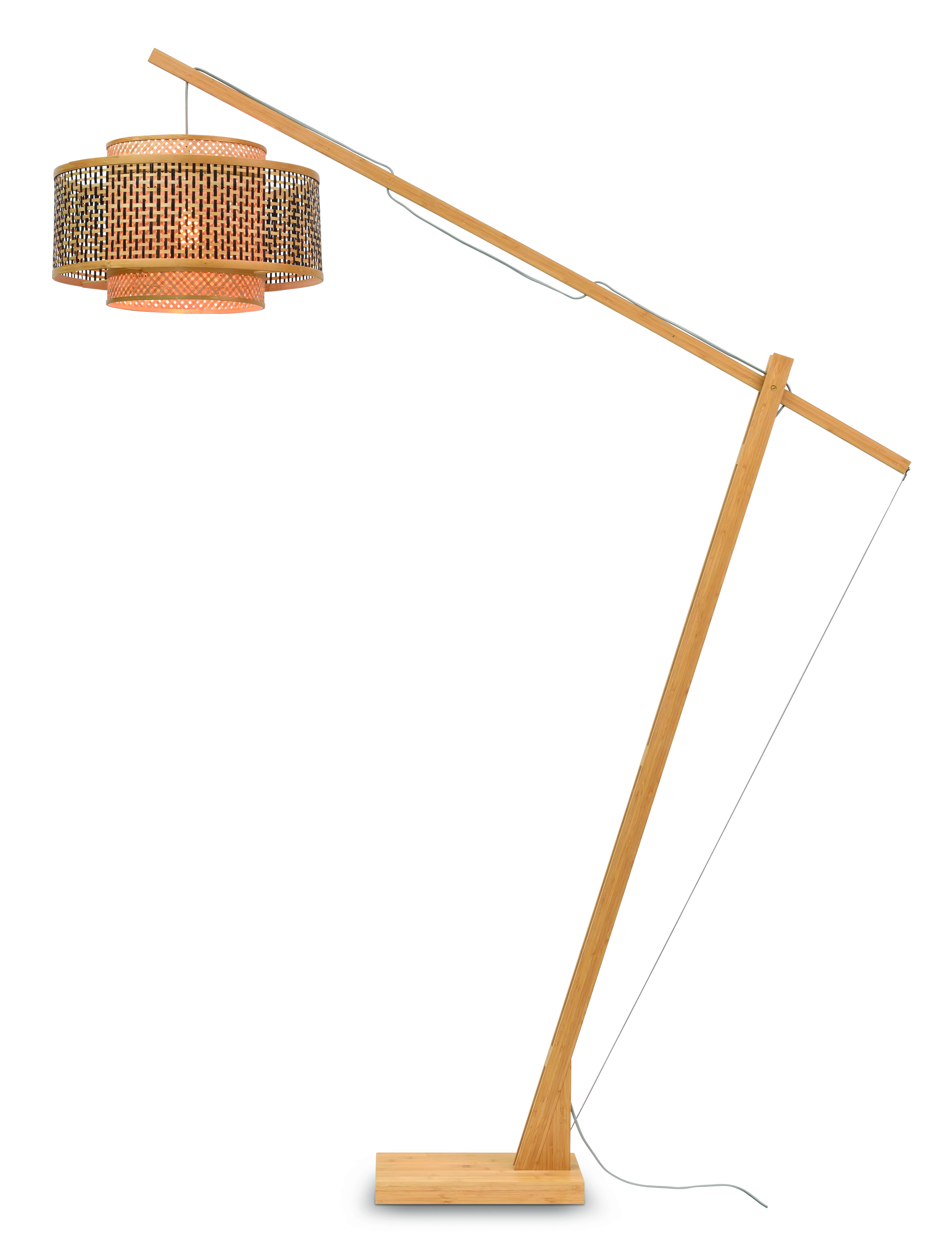 GOOD&MOJO Vloerlamp 'Bhutan' Bamboe, 207cm, kleur Naturel