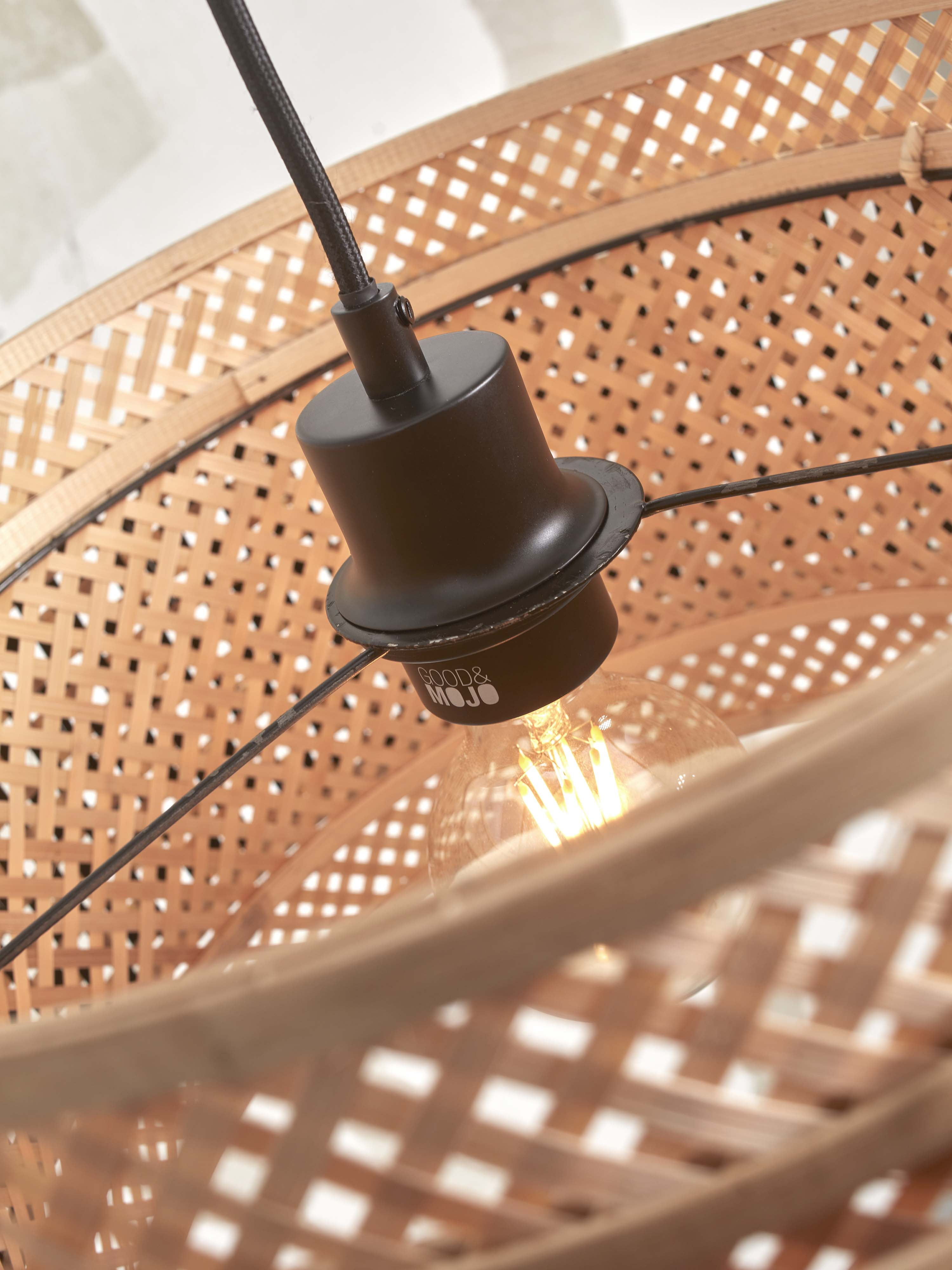 GOOD&MOJO Vloerlamp 'Bhutan' Bamboe, 150cm, kleur Naturel