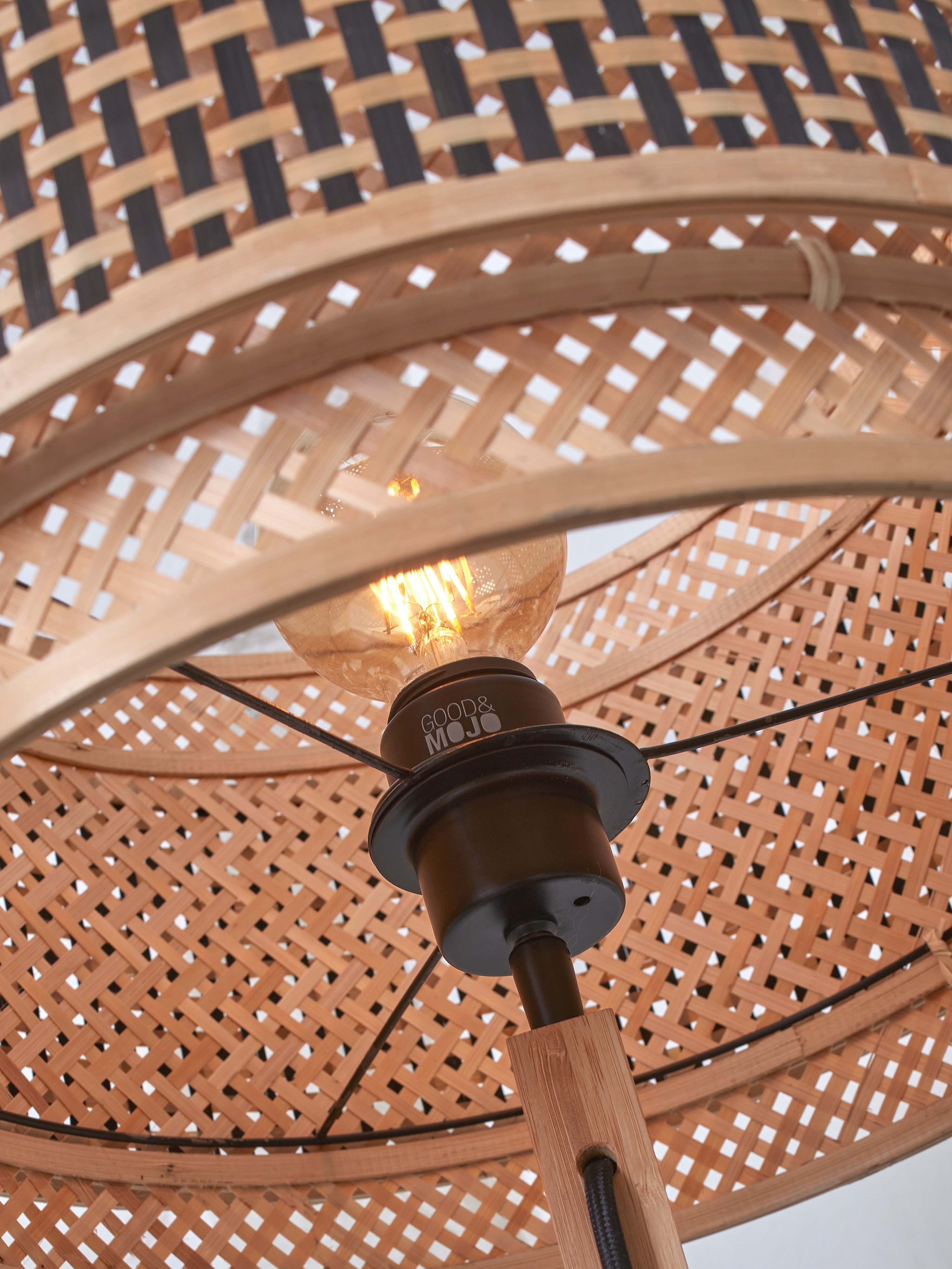 GOOD&MOJO Vloerlamp 'Bhutan' Bamboe, 130cm, kleur Naturel