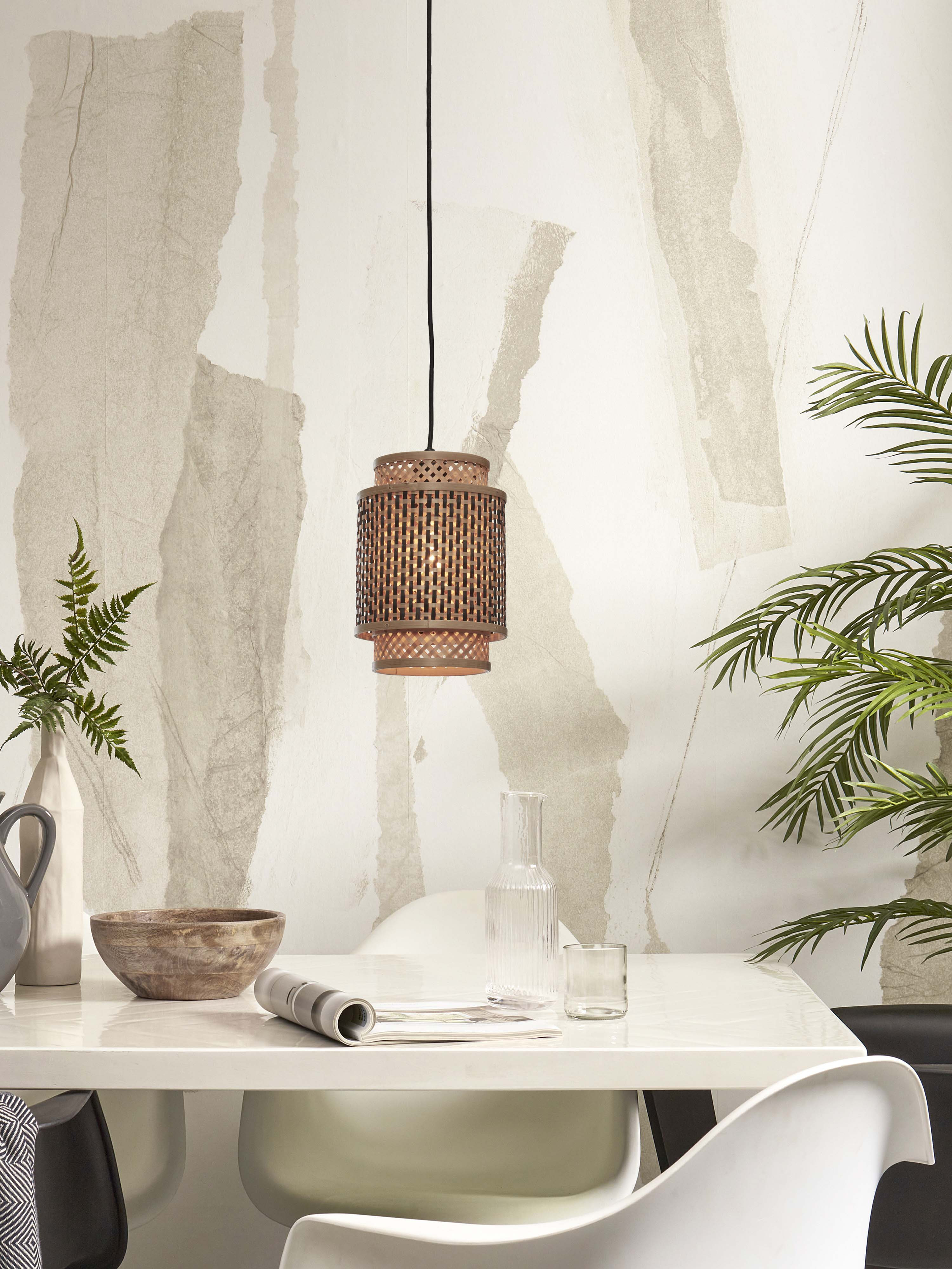 GOOD&MOJO Hanglamp 'Bhutan' Bamboe, 25cm, kleur Naturel