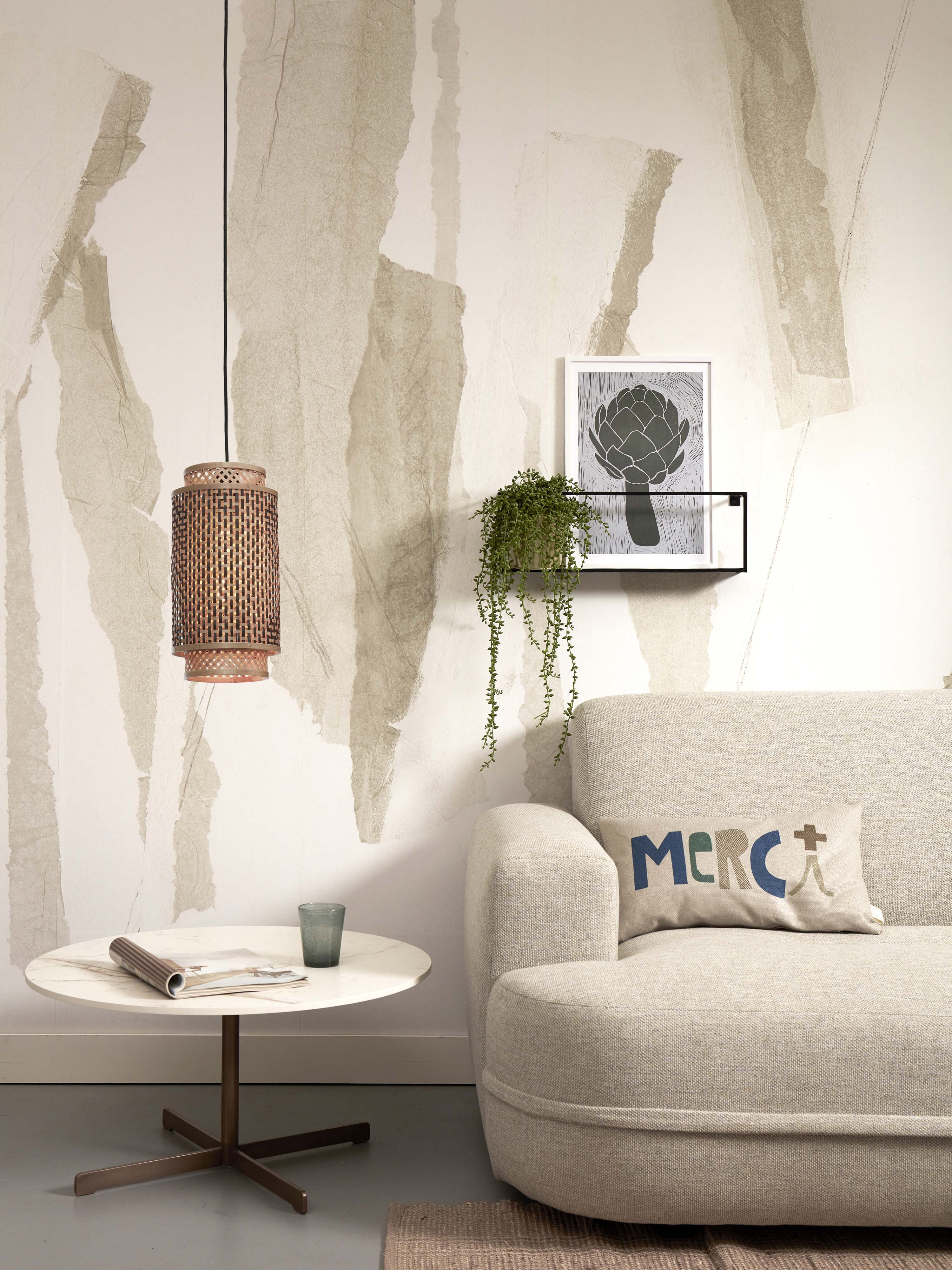 GOOD&MOJO Hanglamp 'Bhutan' Bamboe, 35cm, kleur Naturel