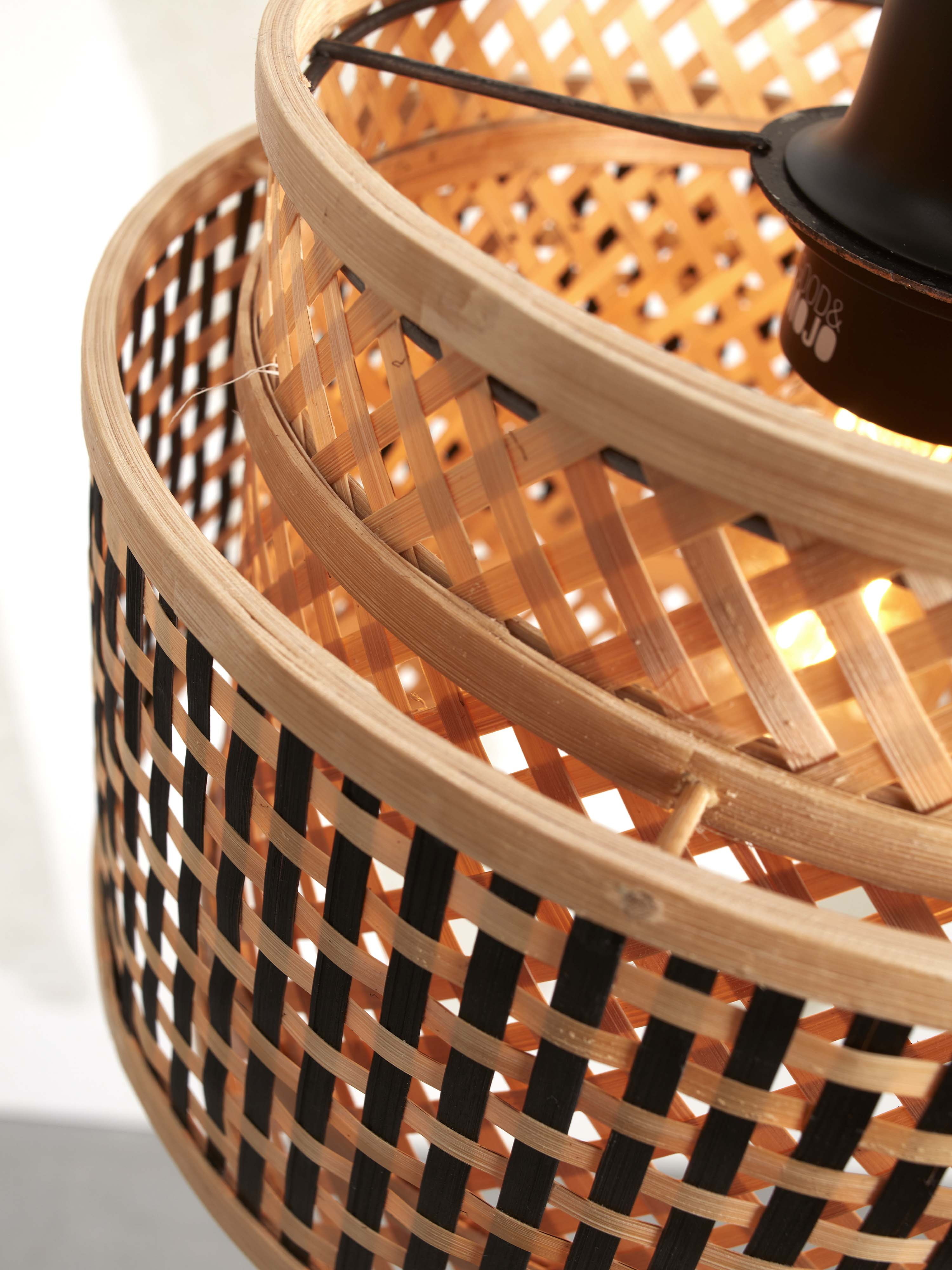 GOOD&MOJO Hanglamp 'Bhutan' Bamboe, 25cm, kleur Naturel