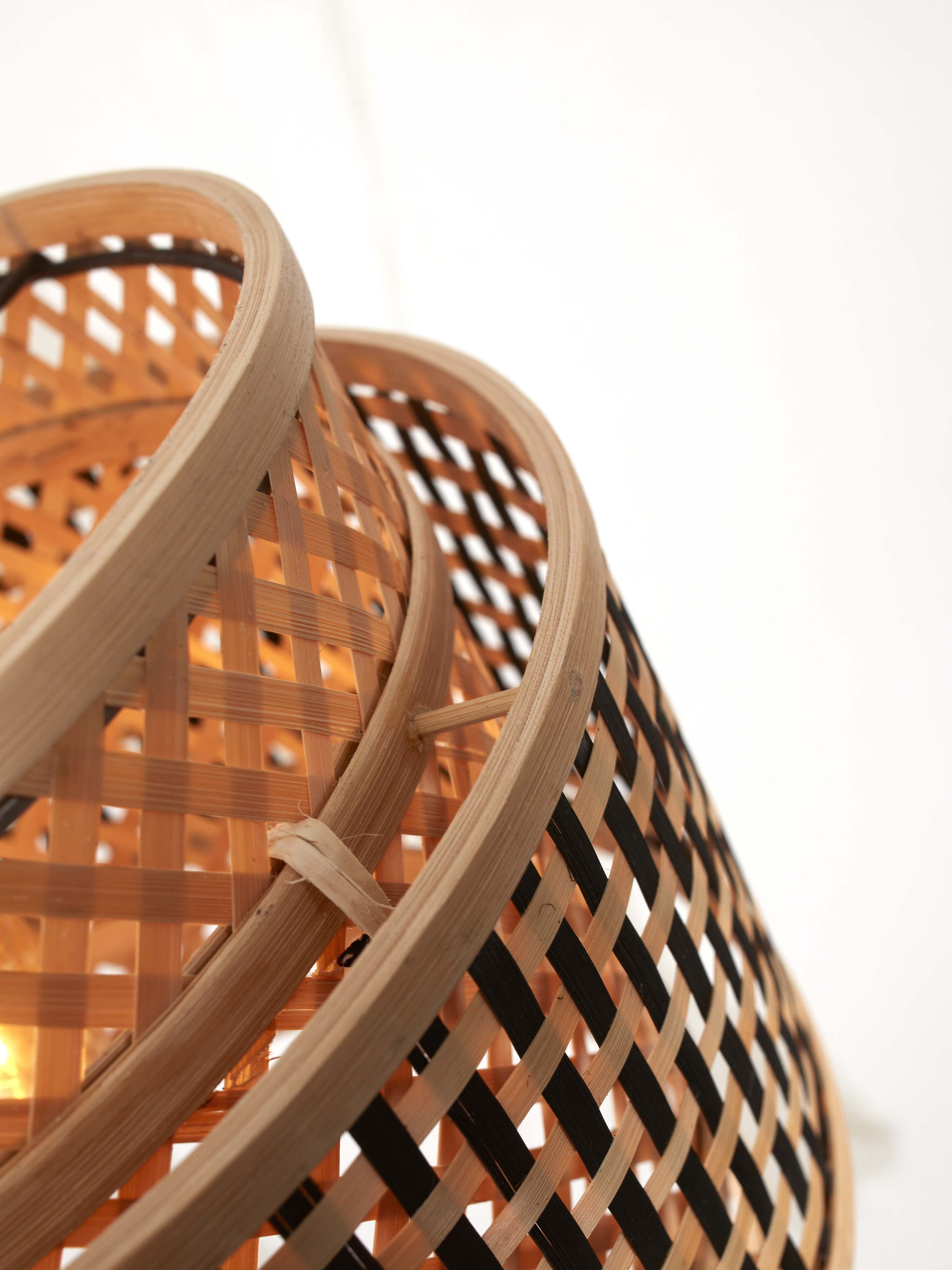 GOOD&MOJO Hanglamp 'Bhutan' Bamboe, 25cm, kleur Naturel